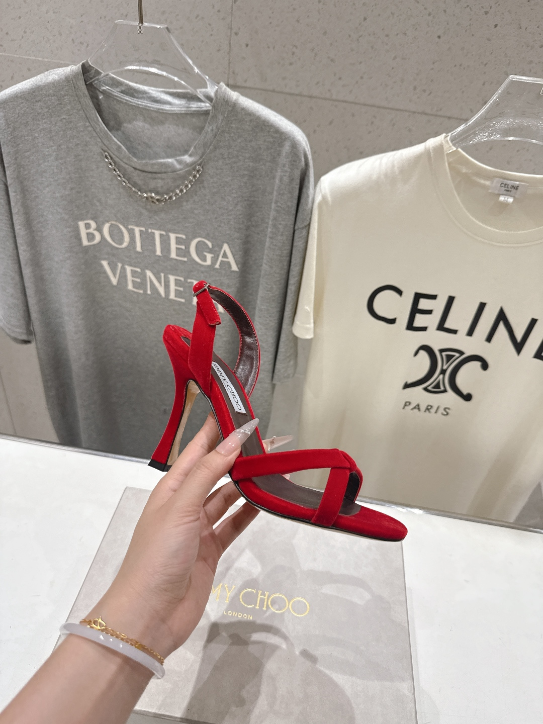 高版本出厂  JIMMY CHOO*｜JC/吉米周2026ss新款简约仙女风高跟鞋凉鞋原版套楦，完美的线