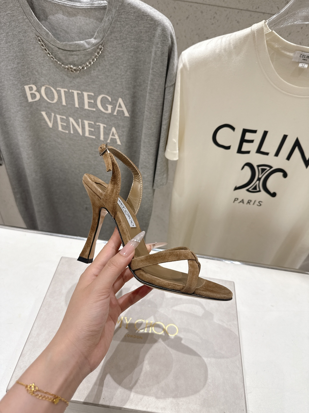 高版本出厂  JIMMY CHOO*｜JC/吉米周2026ss新款简约仙女风高跟鞋凉鞋原版套楦，完美的线