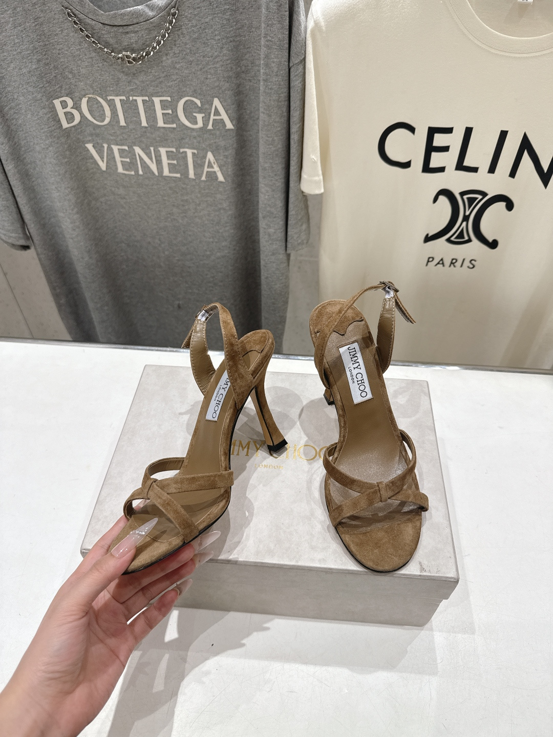 高版本出厂  JIMMY CHOO*｜JC/吉米周2026ss新款简约仙女风高跟鞋凉鞋原版套楦，完美的线