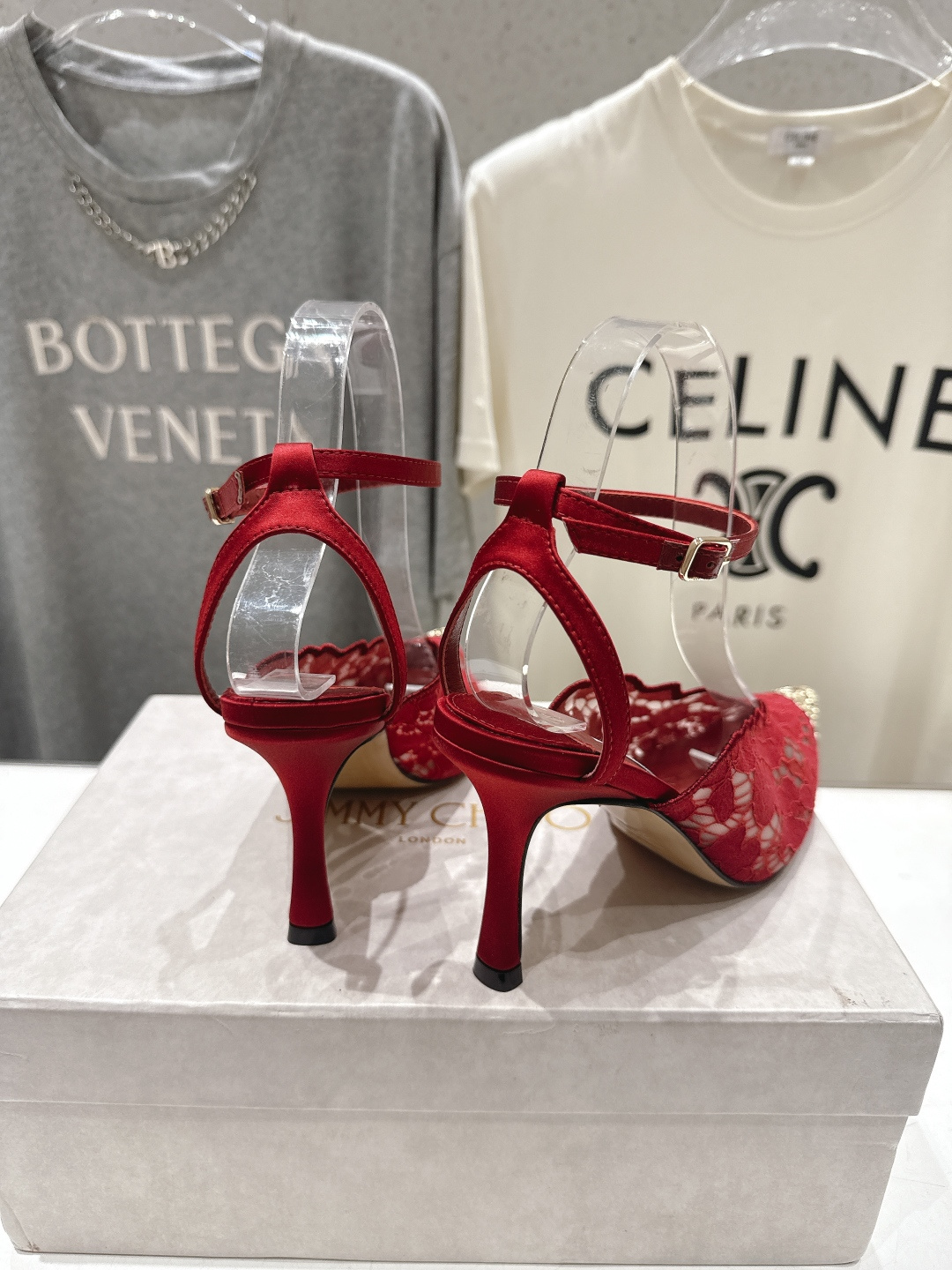 高版本出厂  JIMMY CHOO*｜JC/吉米周2026ss新款尖头蕾丝网纱高跟鞋凉鞋原版套楦，完美的