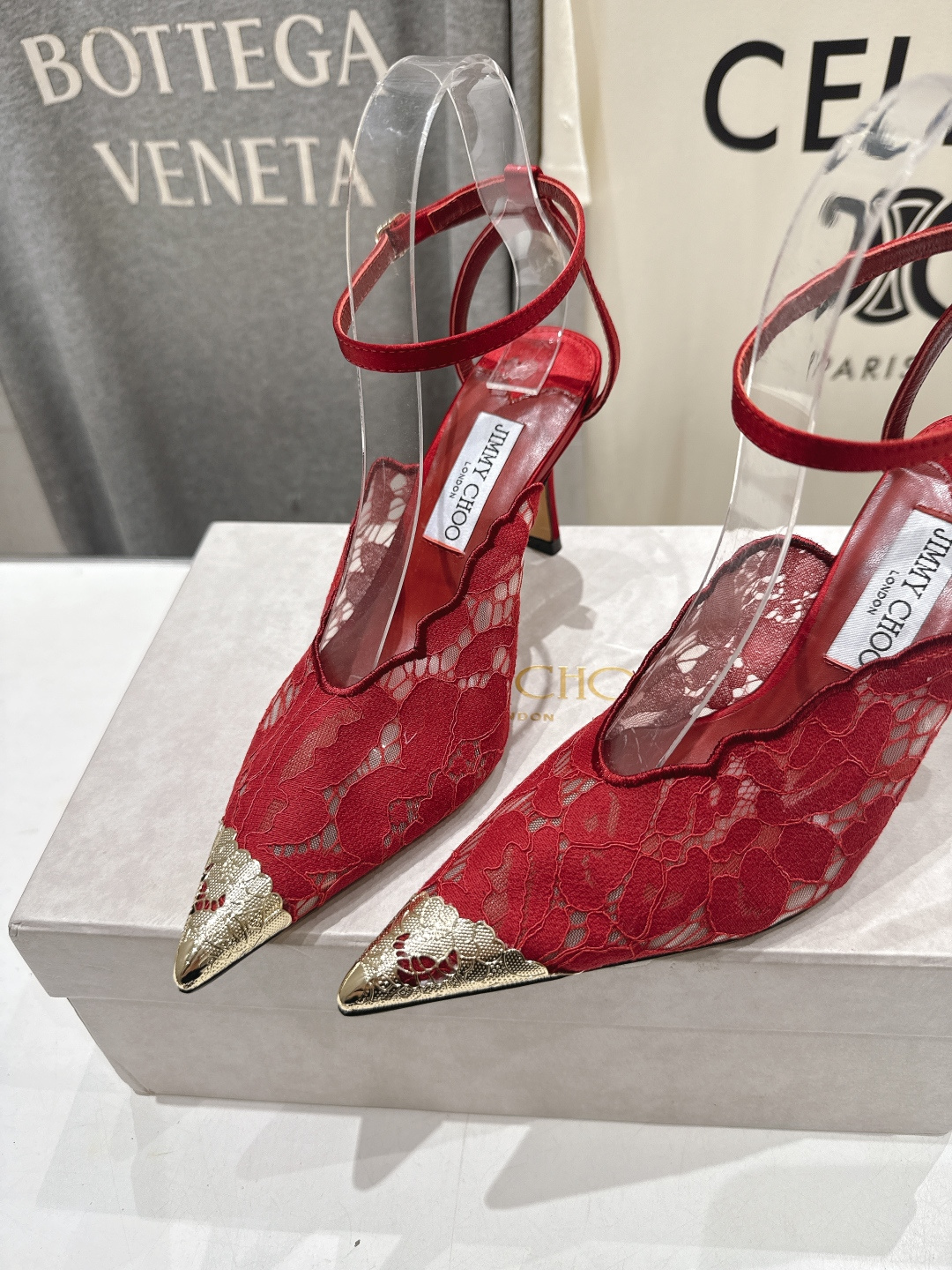 高版本出厂  JIMMY CHOO*｜JC/吉米周2026ss新款尖头蕾丝网纱高跟鞋凉鞋原版套楦，完美的