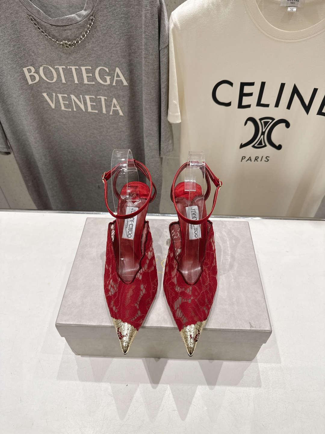 高版本出厂  JIMMY CHOO*｜JC/吉米周2026ss新款尖头蕾丝网纱高跟鞋凉鞋原版套楦，完美的
