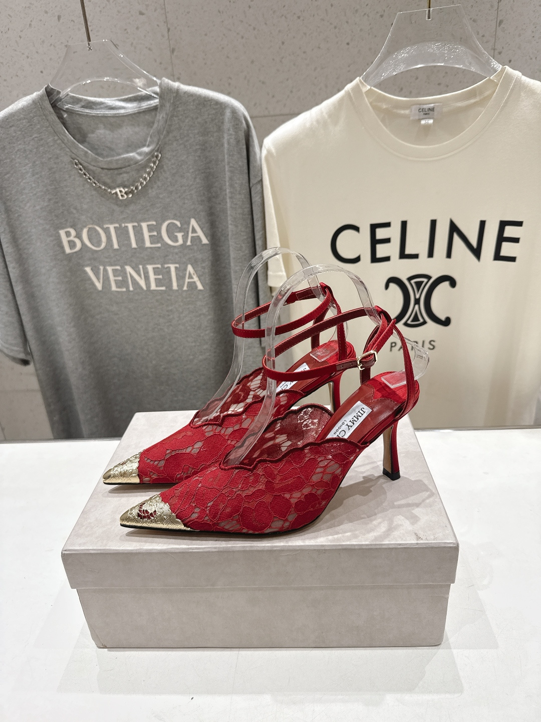 高版本出厂  JIMMY CHOO*｜JC/吉米周2026ss新款尖头蕾丝网纱高跟鞋凉鞋原版套楦，完美的
