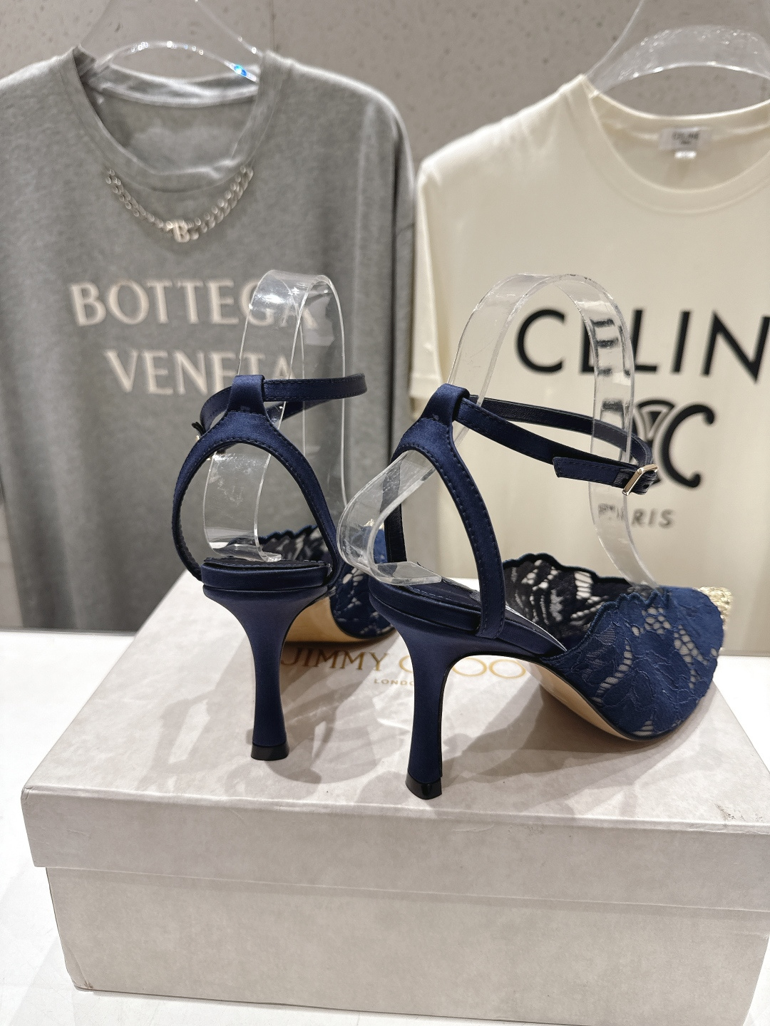 高版本出厂  JIMMY CHOO*｜JC/吉米周2026ss新款尖头蕾丝网纱高跟鞋凉鞋原版套楦，完美的