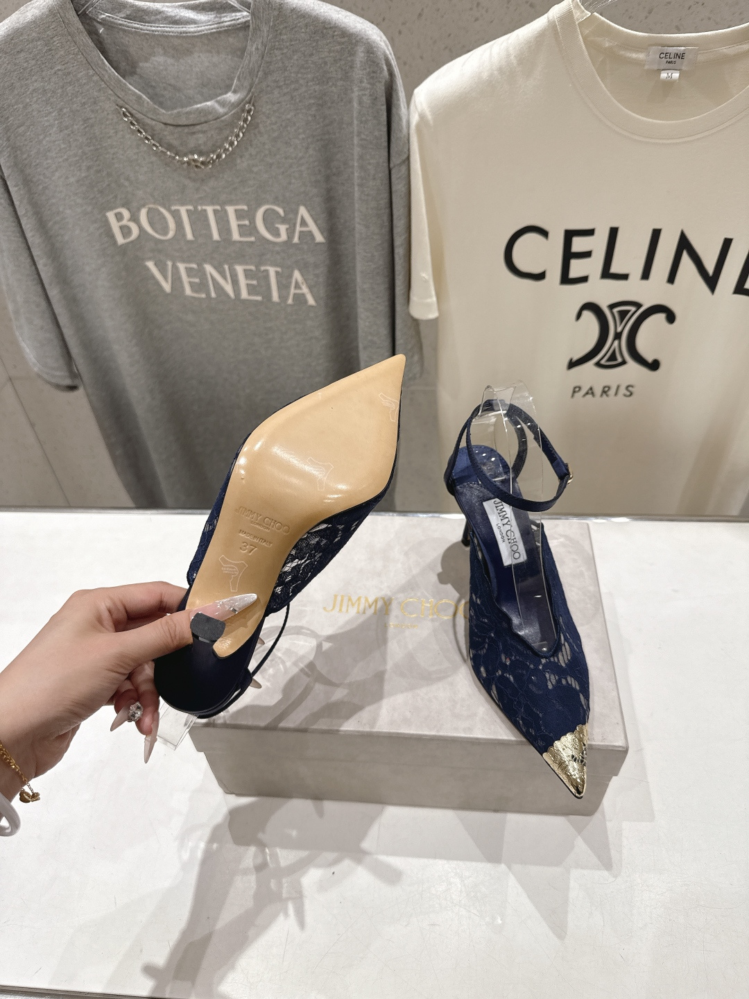 高版本出厂  JIMMY CHOO*｜JC/吉米周2026ss新款尖头蕾丝网纱高跟鞋凉鞋原版套楦，完美的