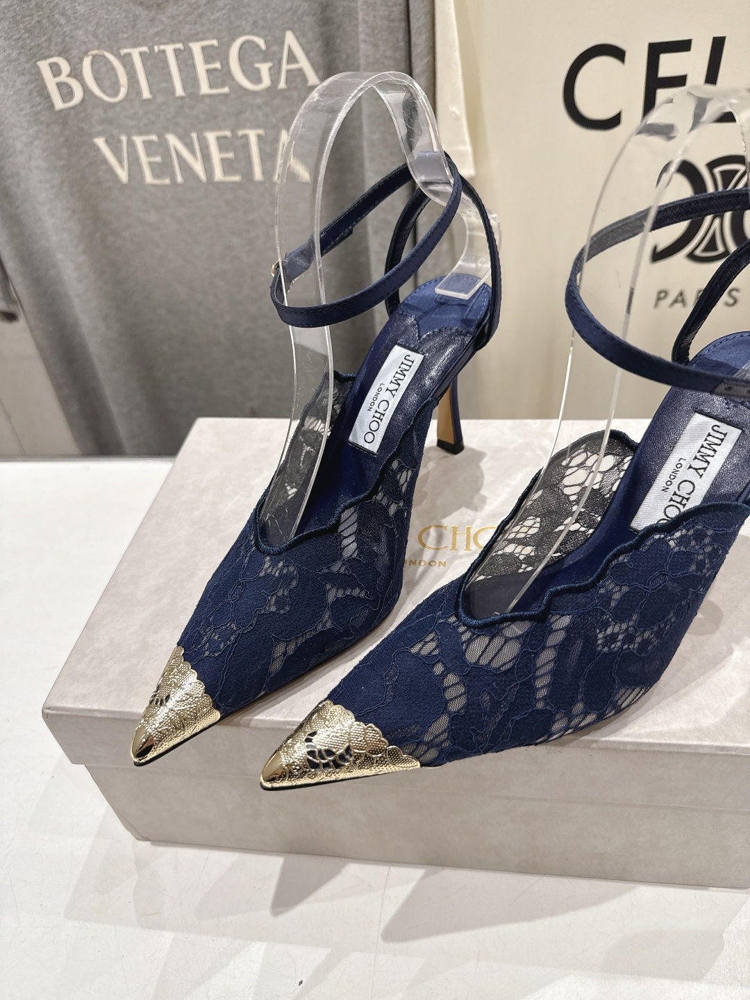 高版本出厂  JIMMY CHOO*｜JC/吉米周2026ss新款尖头蕾丝网纱高跟鞋凉鞋原版套楦，完美的
