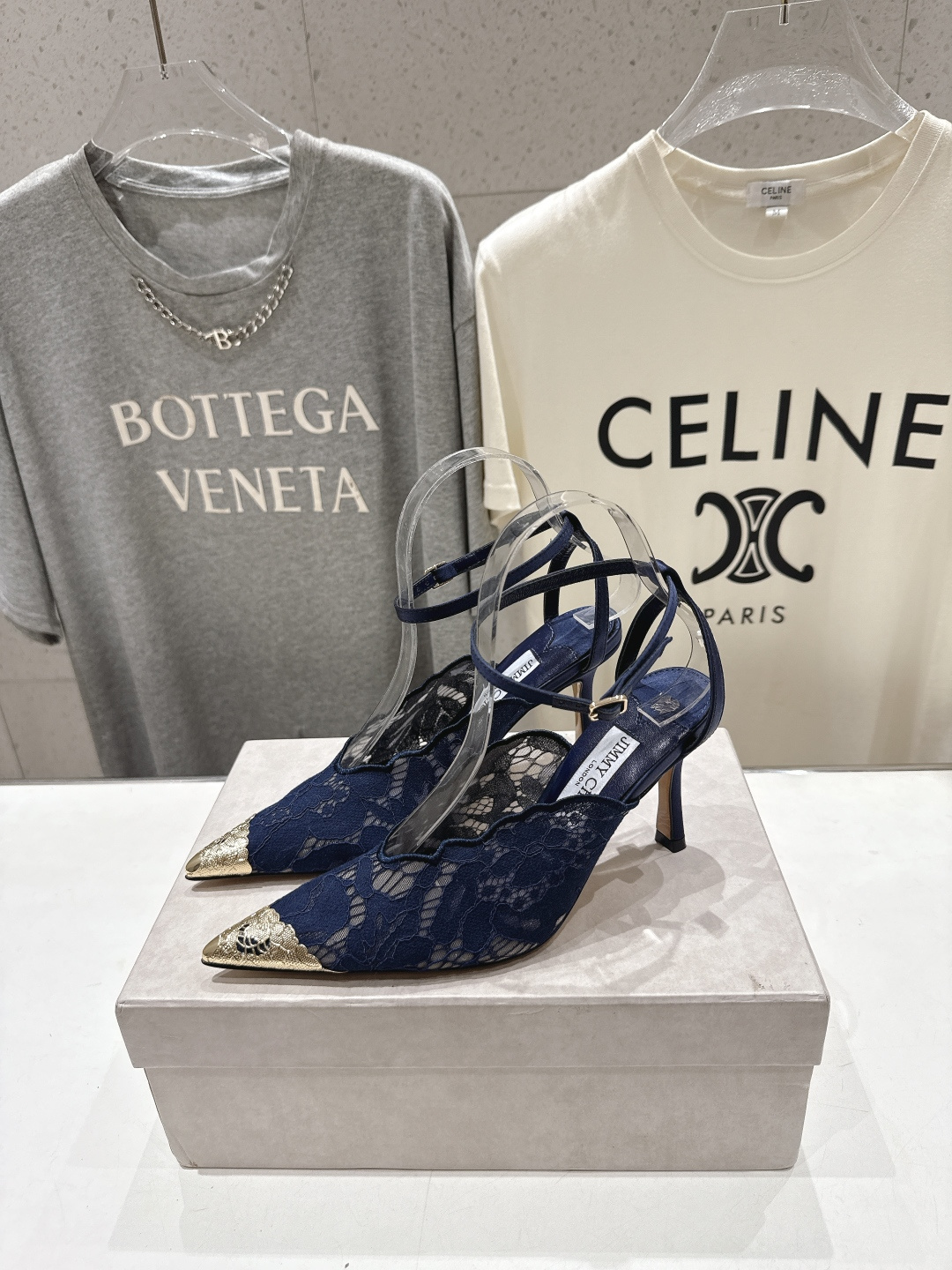 高版本出厂  JIMMY CHOO*｜JC/吉米周2026ss新款尖头蕾丝网纱高跟鞋凉鞋原版套楦，完美的