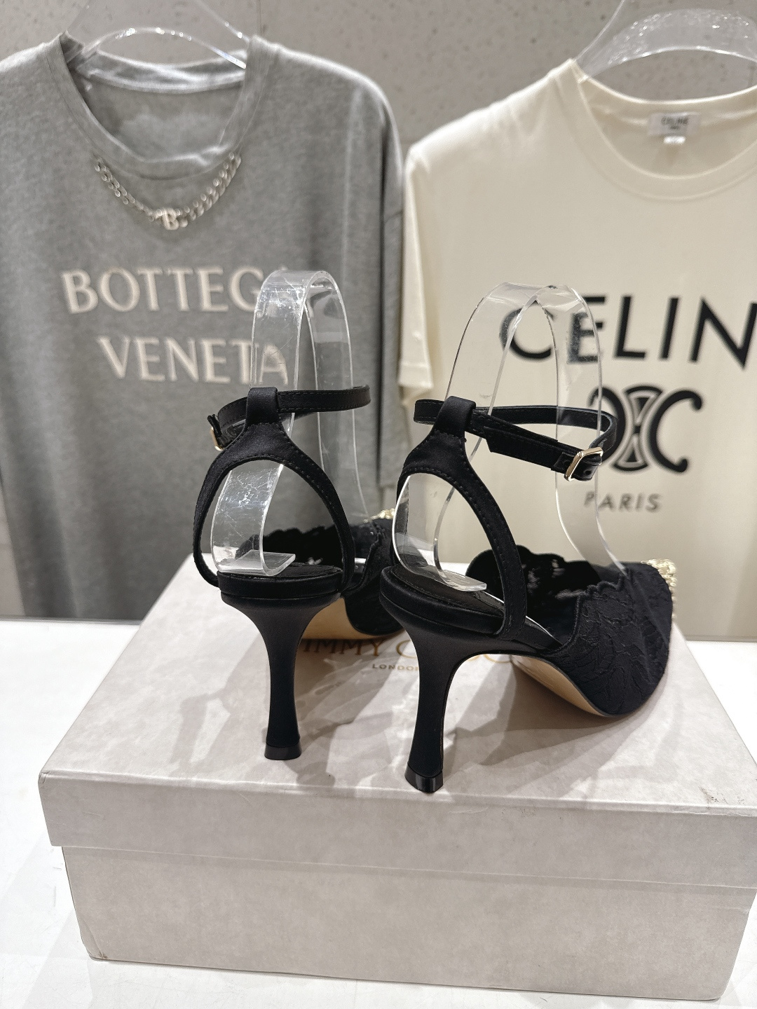 高版本出厂  JIMMY CHOO*｜JC/吉米周2026ss新款尖头蕾丝网纱高跟鞋凉鞋原版套楦，完美的