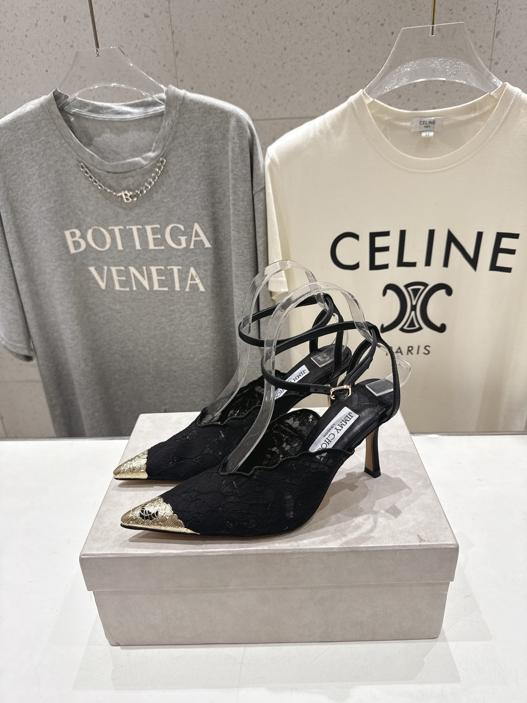 高版本出厂  JIMMY CHOO*｜JC/吉米周2026ss新款尖头蕾丝网纱高跟鞋凉鞋原版套楦，完美的