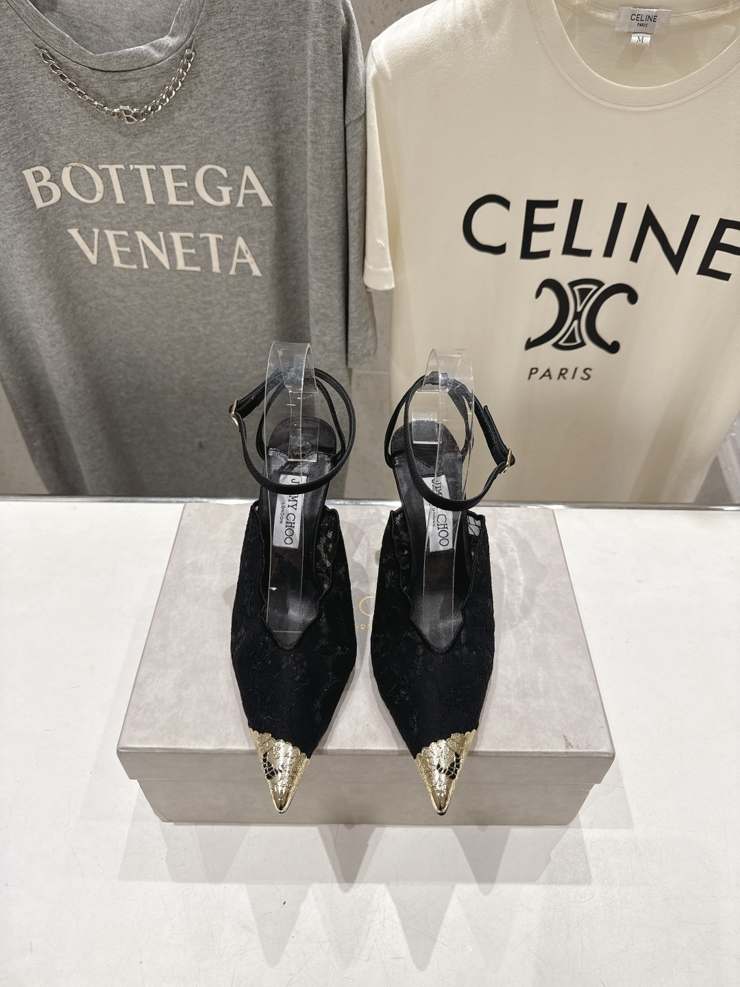 高版本出厂  JIMMY CHOO*｜JC/吉米周2026ss新款尖头蕾丝网纱高跟鞋凉鞋原版套楦，完美的