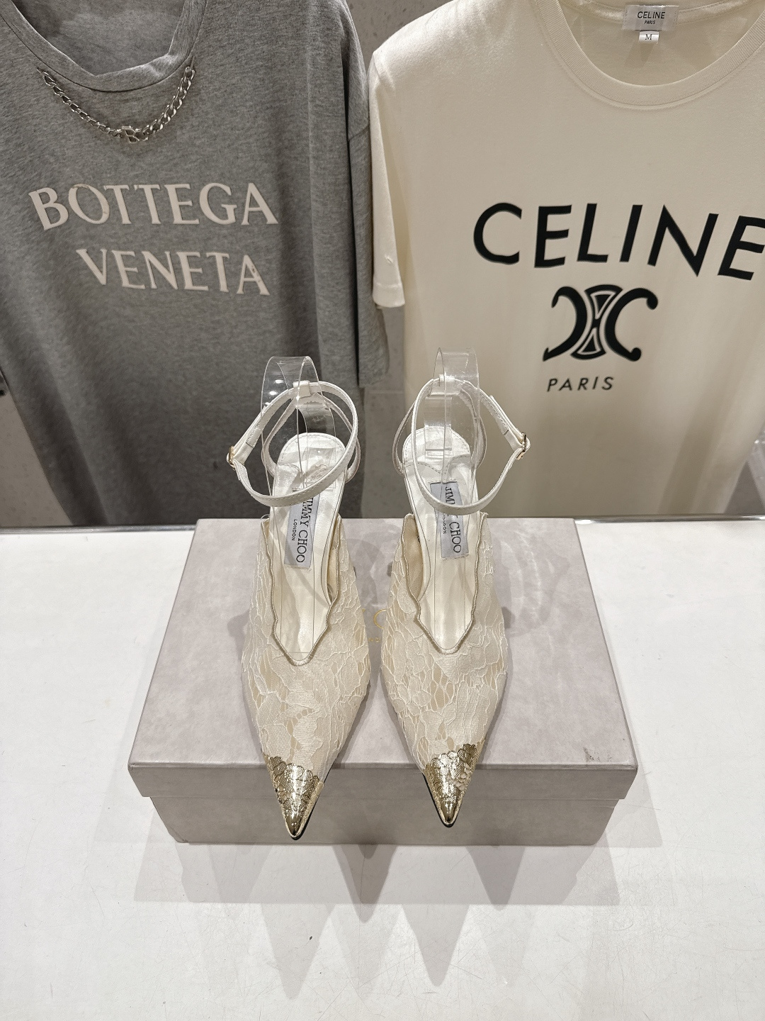高版本出厂  JIMMY CHOO*｜JC/吉米周2026ss新款尖头蕾丝网纱高跟鞋凉鞋原版套楦，完美的