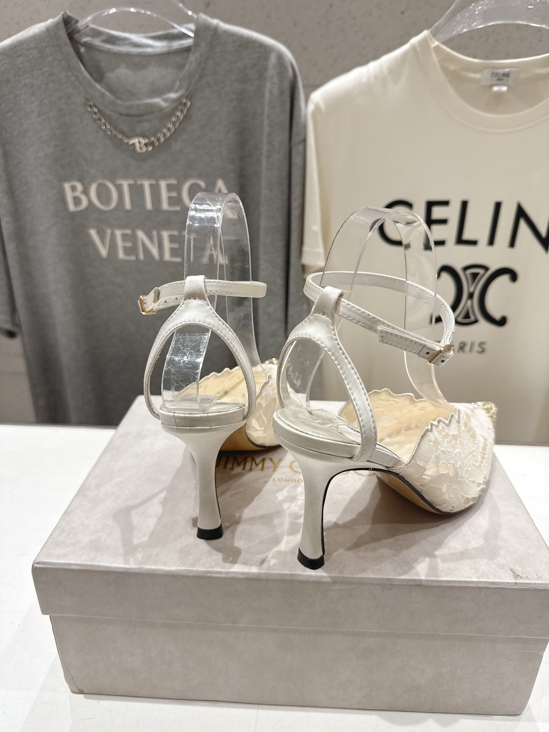 高版本出厂  JIMMY CHOO*｜JC/吉米周2026ss新款尖头蕾丝网纱高跟鞋凉鞋原版套楦，完美的