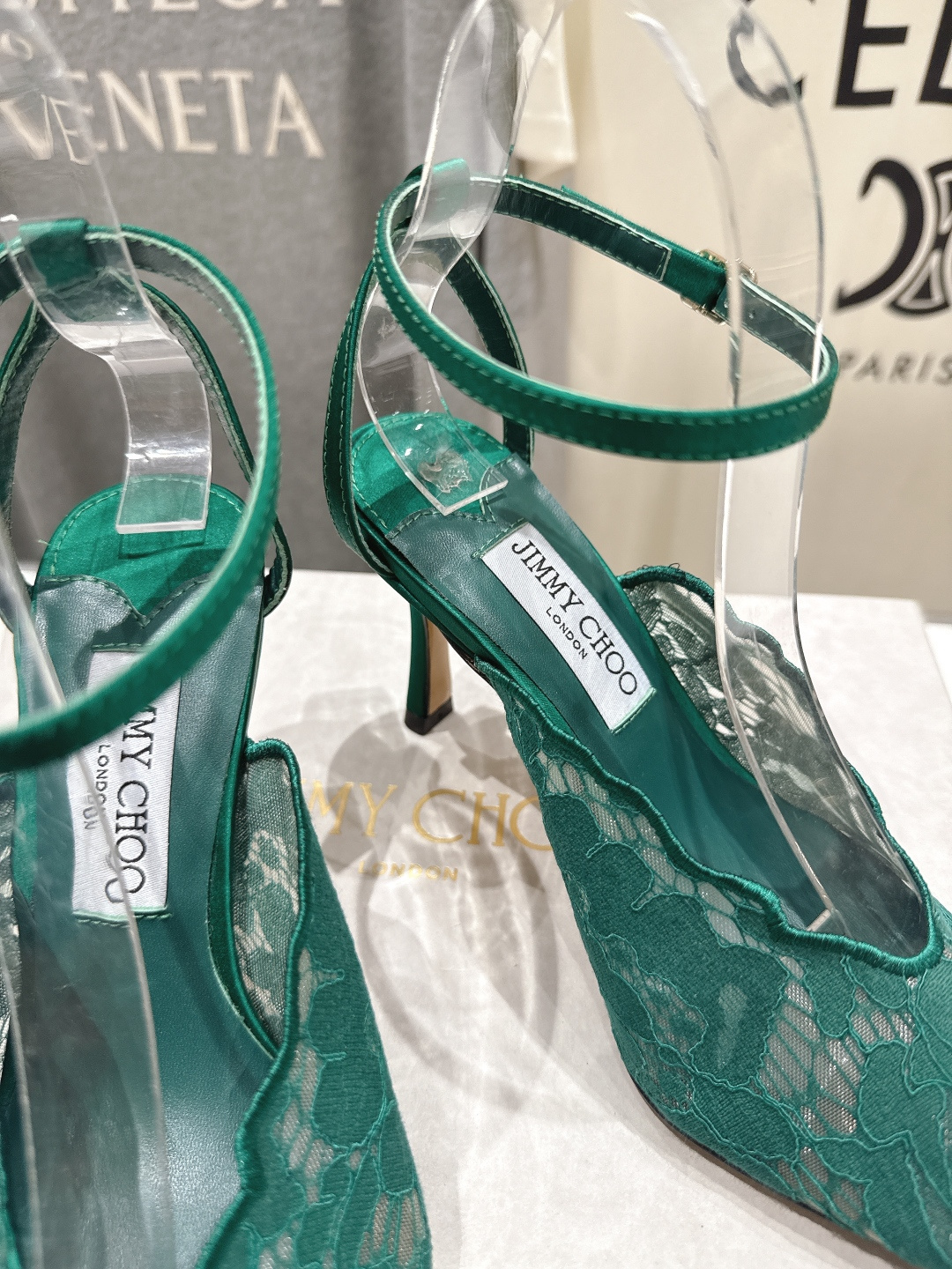 高版本出厂  JIMMY CHOO*｜JC/吉米周2026ss新款尖头蕾丝网纱高跟鞋凉鞋原版套楦，完美的