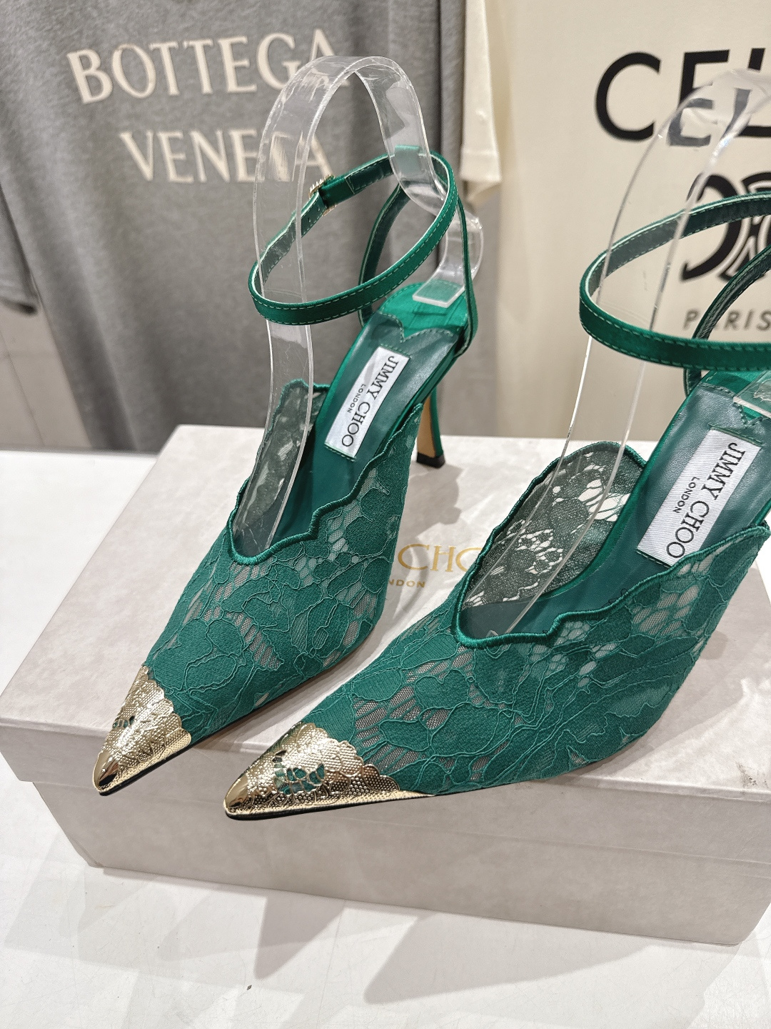 高版本出厂  JIMMY CHOO*｜JC/吉米周2026ss新款尖头蕾丝网纱高跟鞋凉鞋原版套楦，完美的