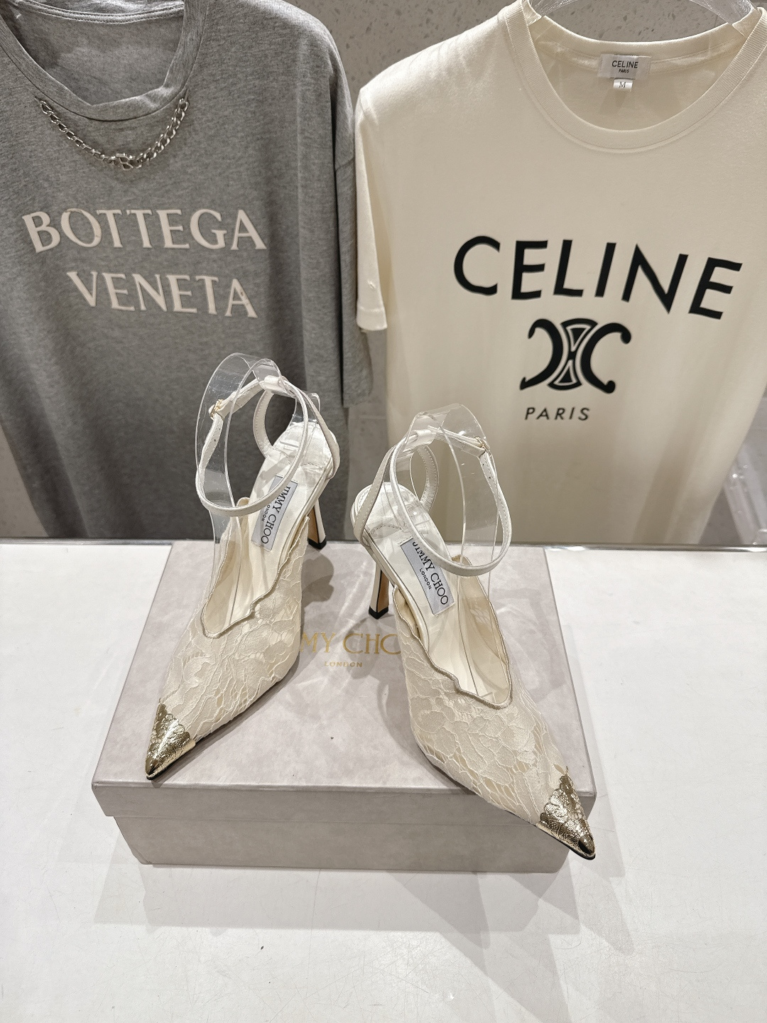 高版本出厂  JIMMY CHOO*｜JC/吉米周2026ss新款尖头蕾丝网纱高跟鞋凉鞋原版套楦，完美的