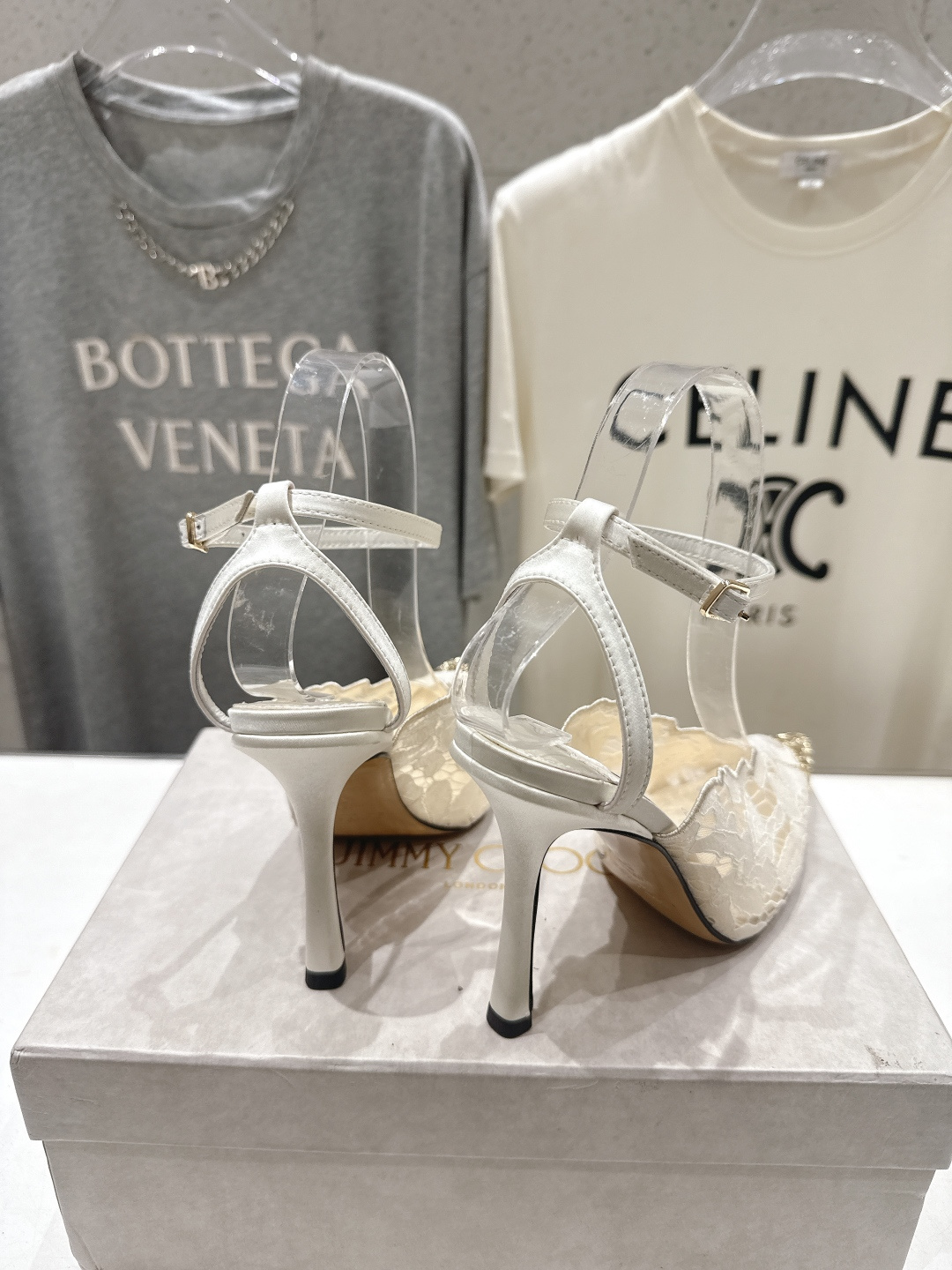 高版本出厂  JIMMY CHOO*｜JC/吉米周2026ss新款尖头蕾丝网纱高跟鞋凉鞋原版套楦，完美的