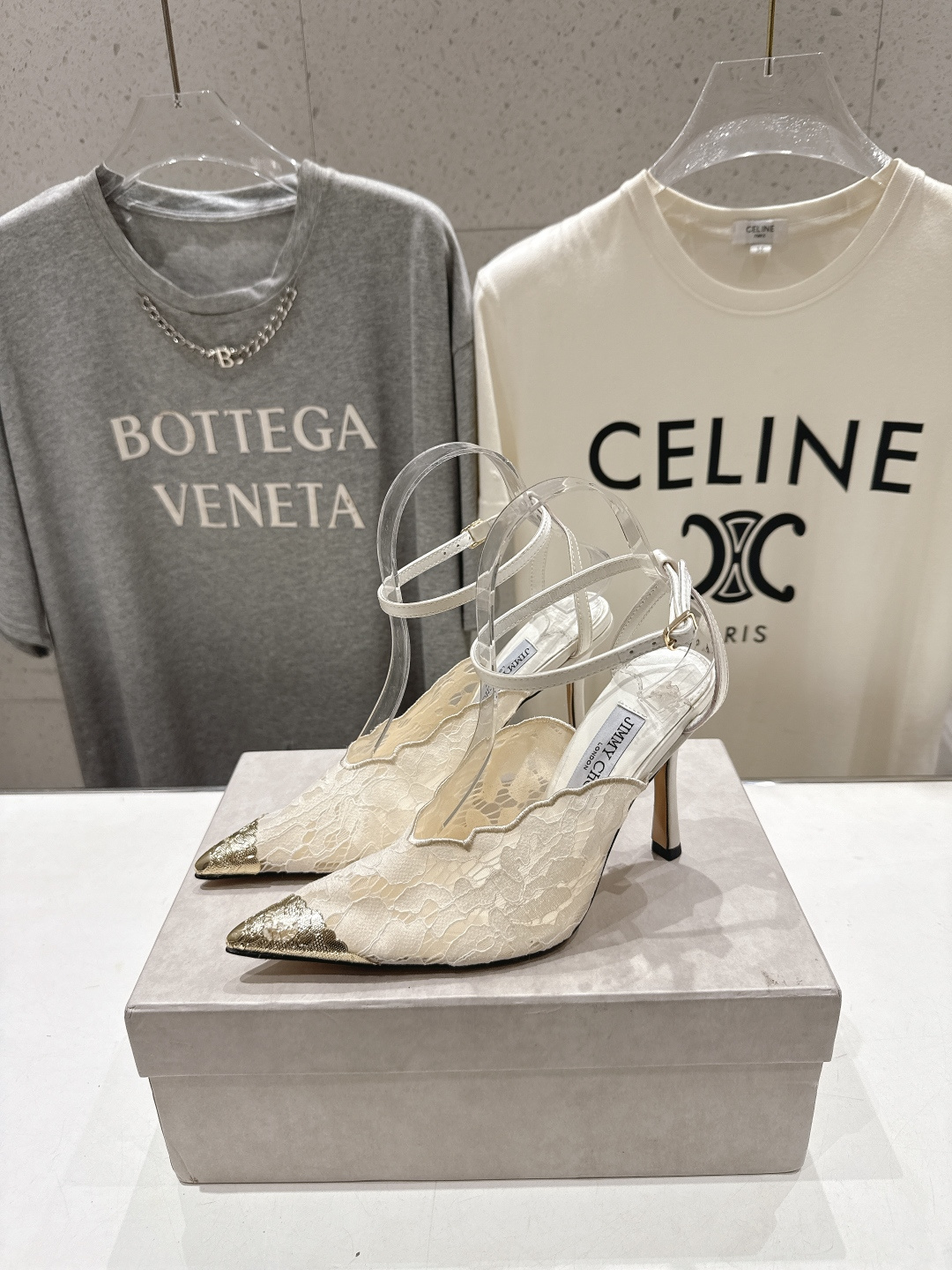 高版本出厂  JIMMY CHOO*｜JC/吉米周2026ss新款尖头蕾丝网纱高跟鞋凉鞋原版套楦，完美的