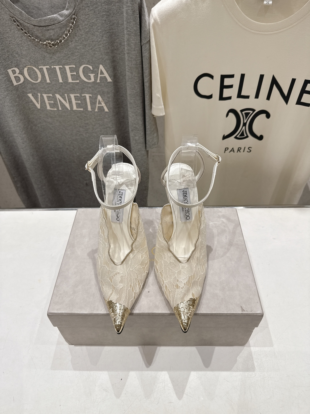 高版本出厂  JIMMY CHOO*｜JC/吉米周2026ss新款尖头蕾丝网纱高跟鞋凉鞋原版套楦，完美的