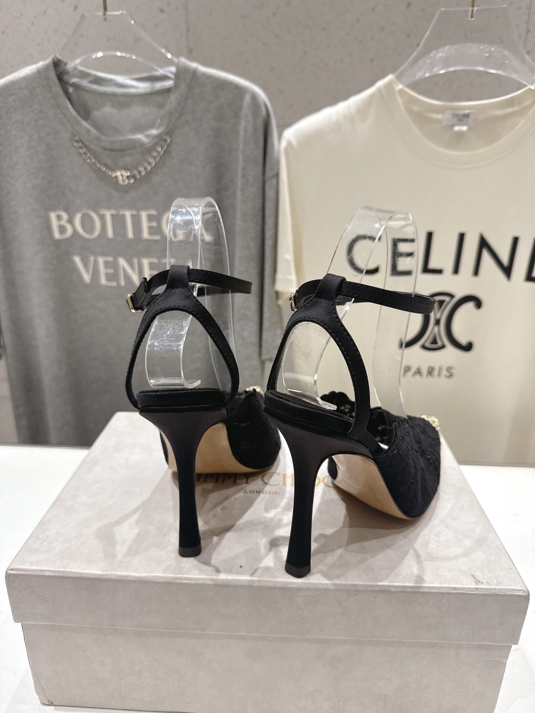 高版本出厂  JIMMY CHOO*｜JC/吉米周2026ss新款尖头蕾丝网纱高跟鞋凉鞋原版套楦，完美的