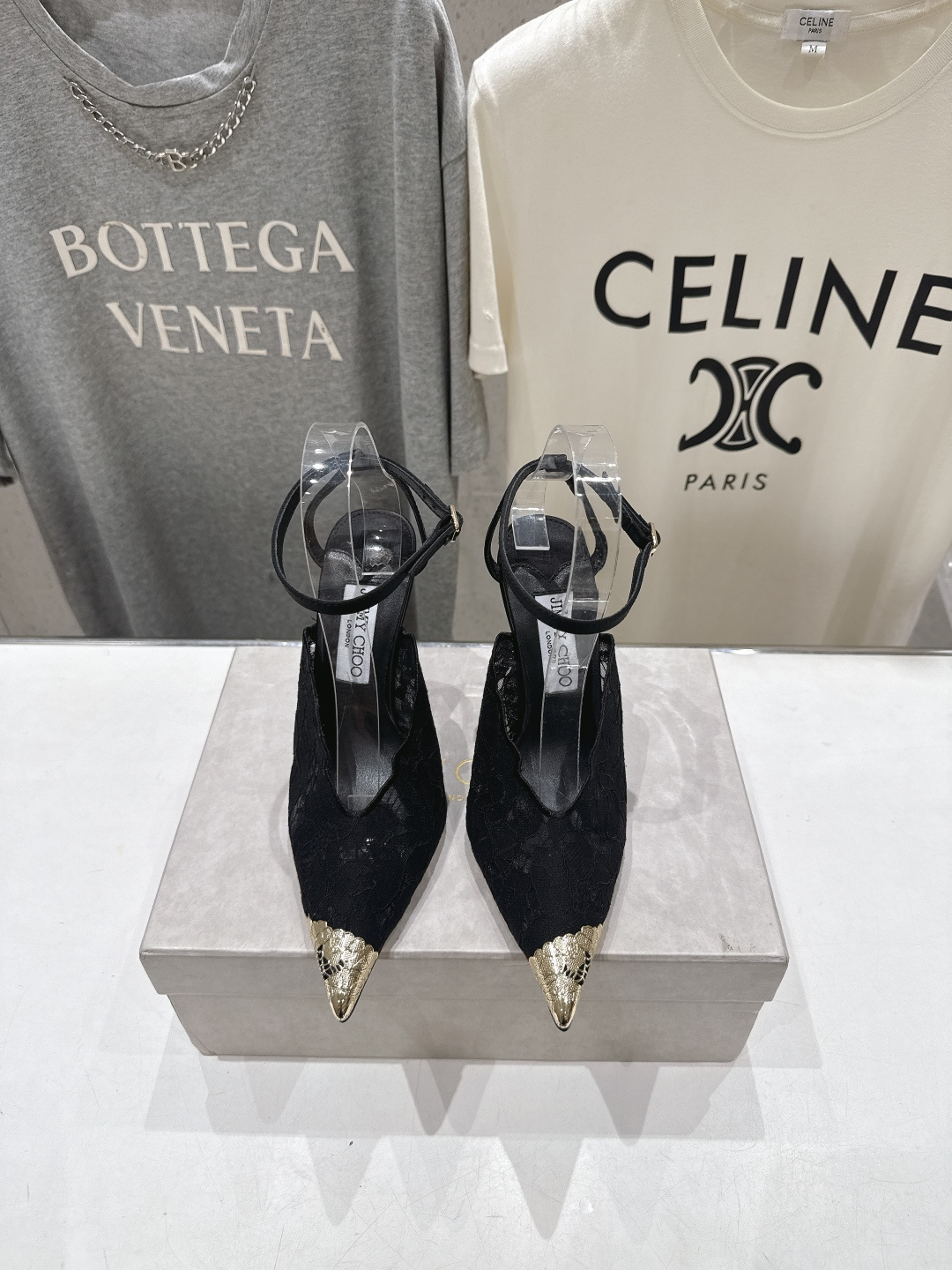 高版本出厂  JIMMY CHOO*｜JC/吉米周2026ss新款尖头蕾丝网纱高跟鞋凉鞋原版套楦，完美的