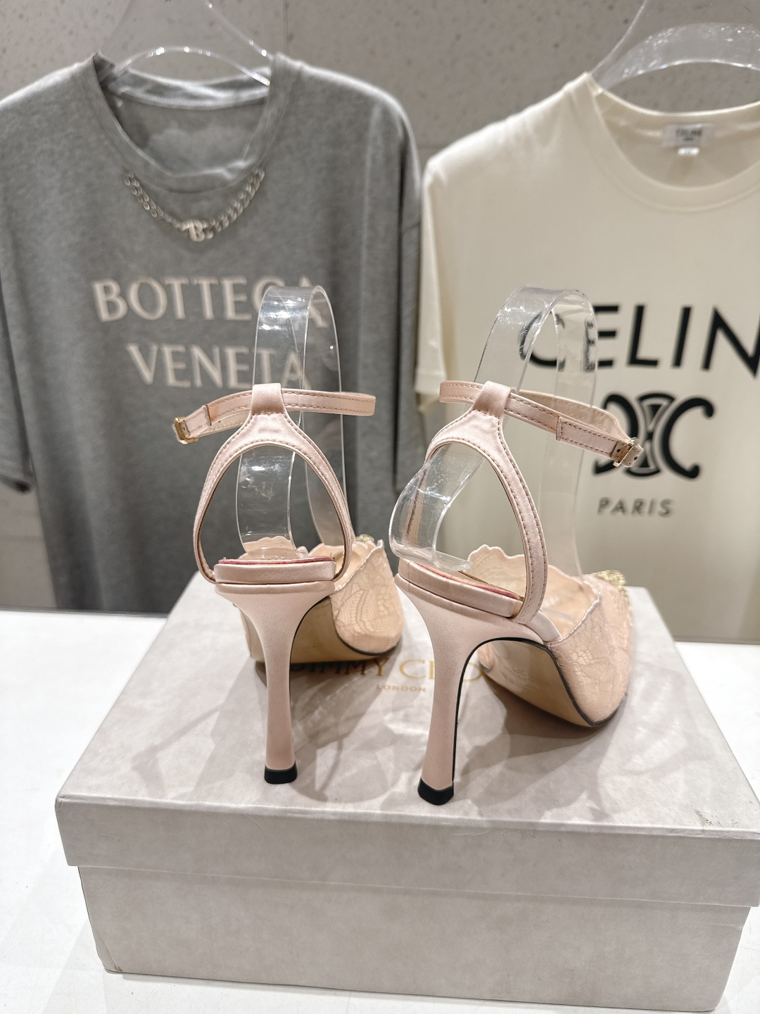 高版本出厂  JIMMY CHOO*｜JC/吉米周2026ss新款尖头蕾丝网纱高跟鞋凉鞋原版套楦，完美的