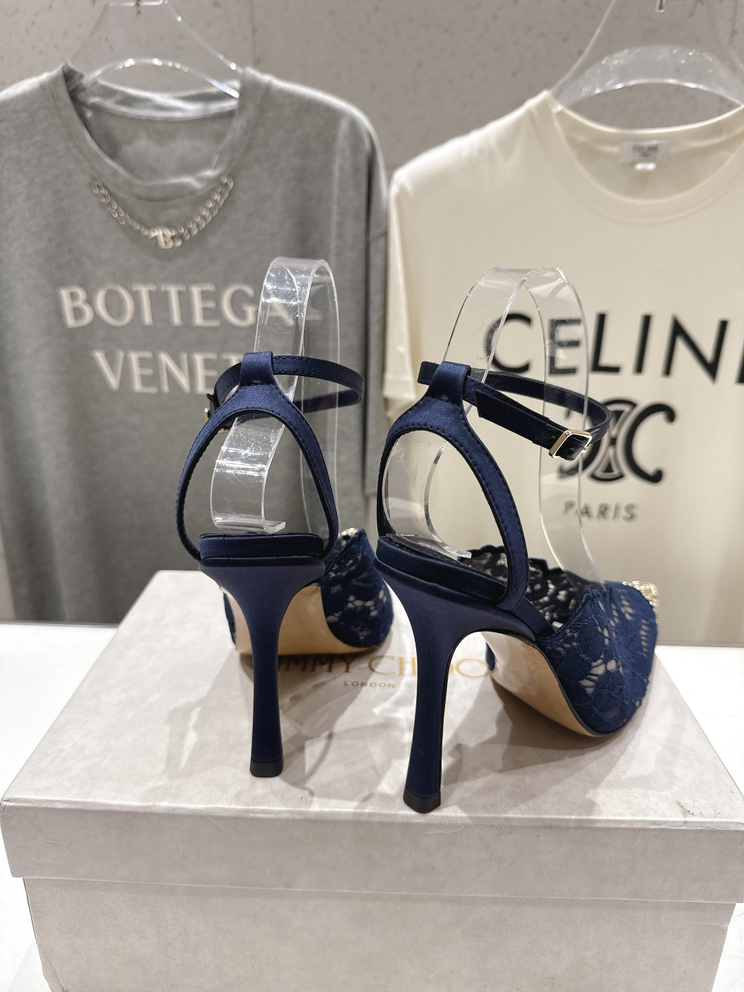 高版本出厂  JIMMY CHOO*｜JC/吉米周2026ss新款尖头蕾丝网纱高跟鞋凉鞋原版套楦，完美的