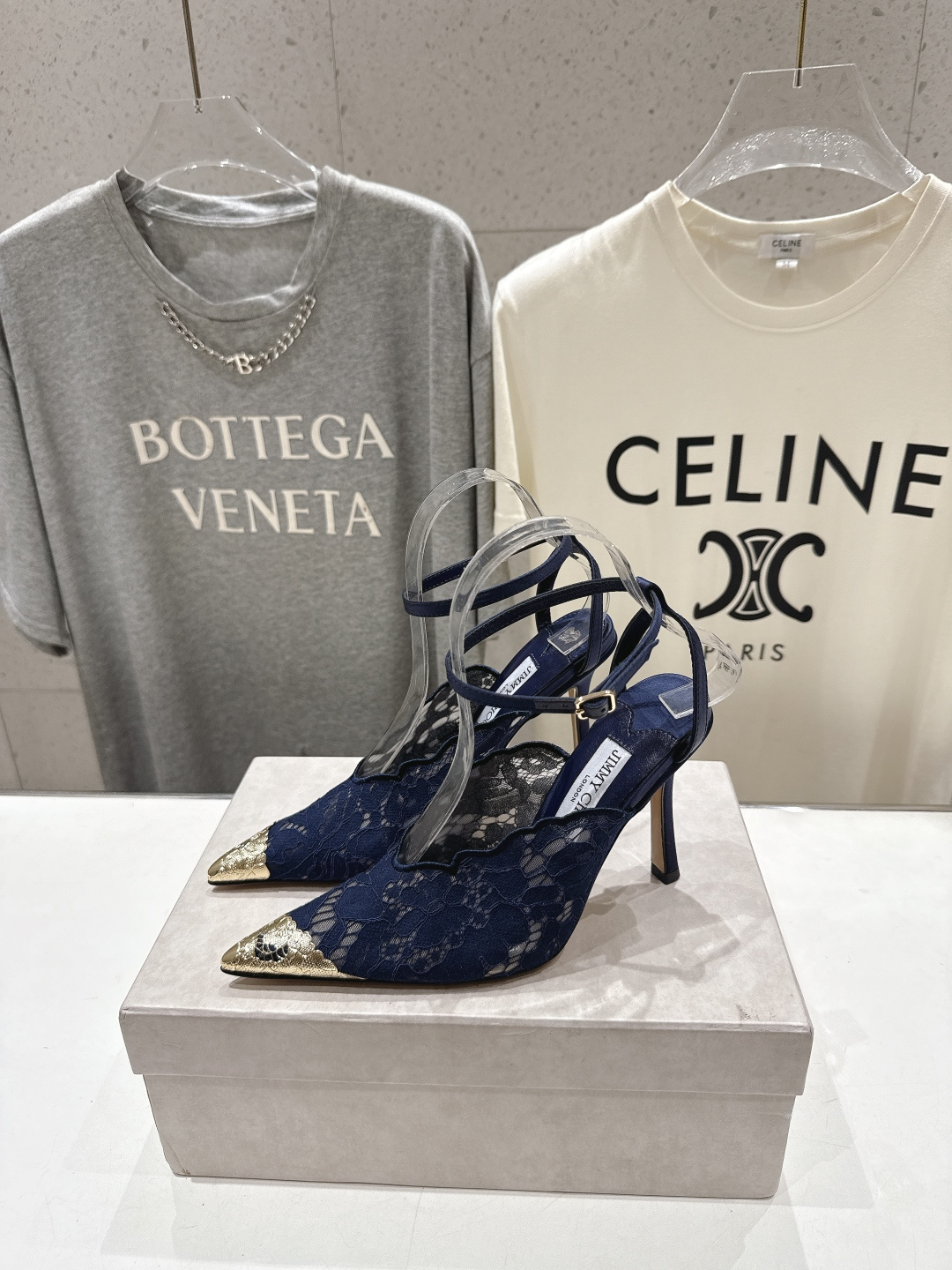 高版本出厂  JIMMY CHOO*｜JC/吉米周2026ss新款尖头蕾丝网纱高跟鞋凉鞋原版套楦，完美的
