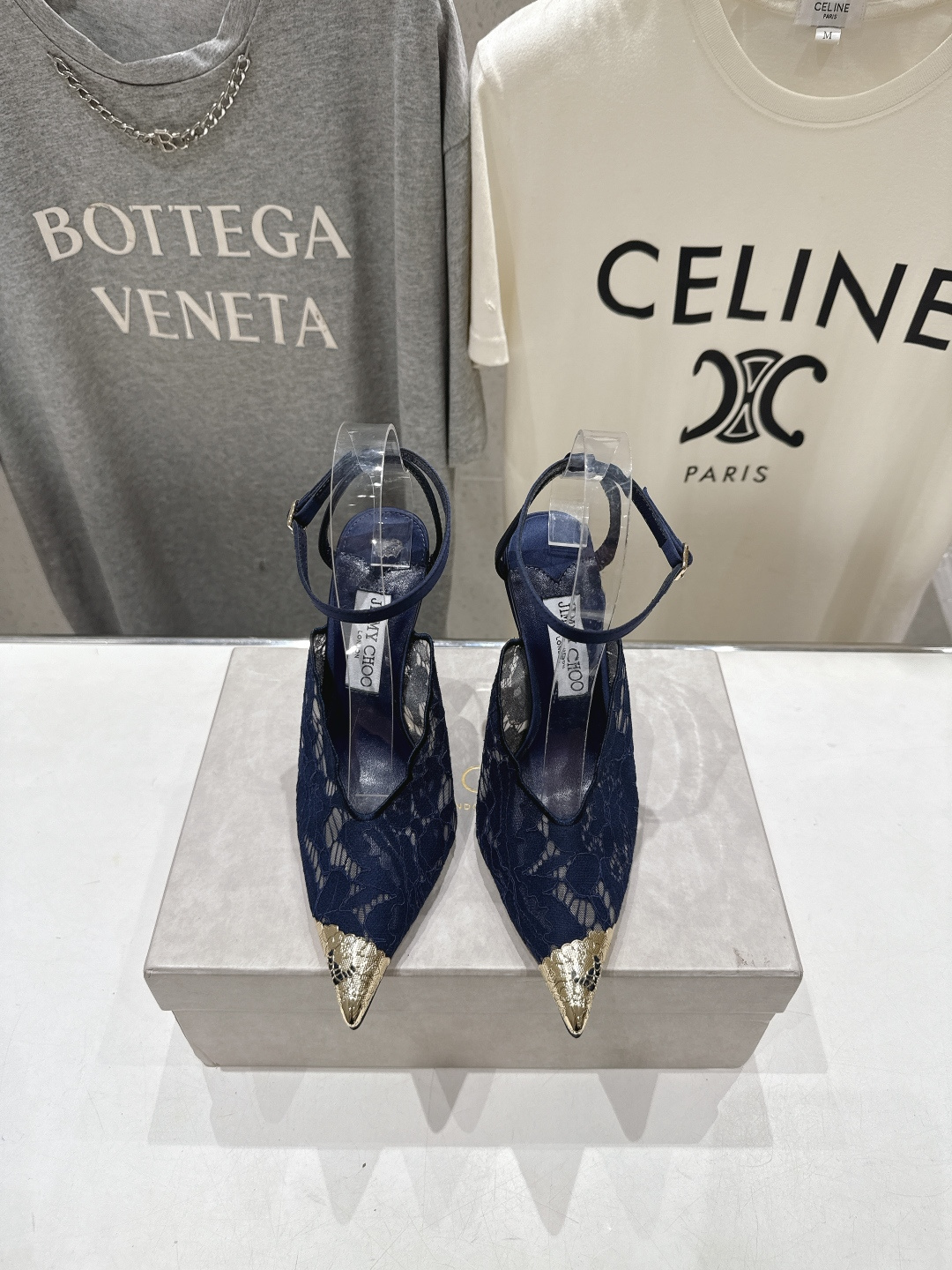 高版本出厂  JIMMY CHOO*｜JC/吉米周2026ss新款尖头蕾丝网纱高跟鞋凉鞋原版套楦，完美的
