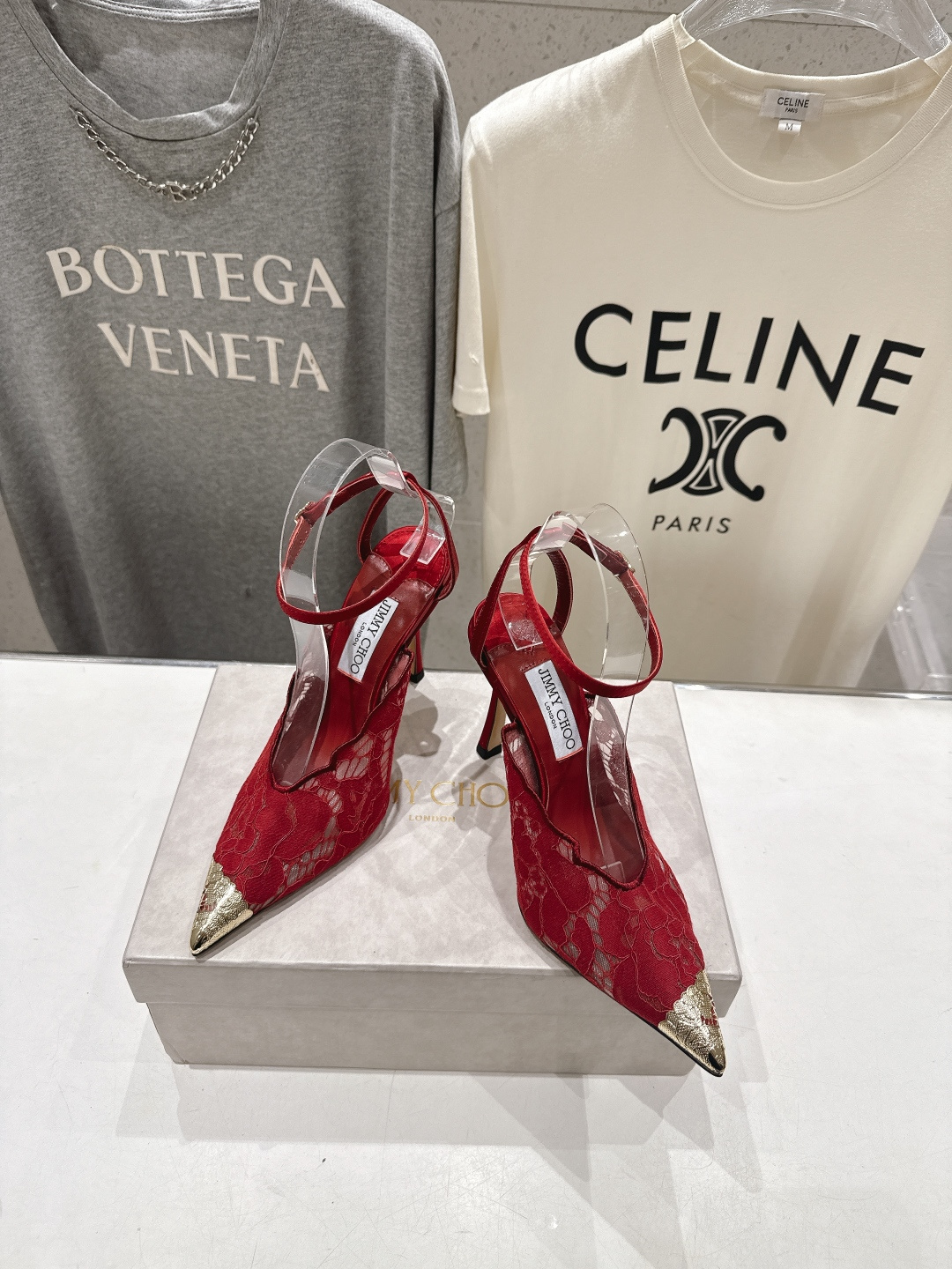 高版本出厂  JIMMY CHOO*｜JC/吉米周2026ss新款尖头蕾丝网纱高跟鞋凉鞋原版套楦，完美的