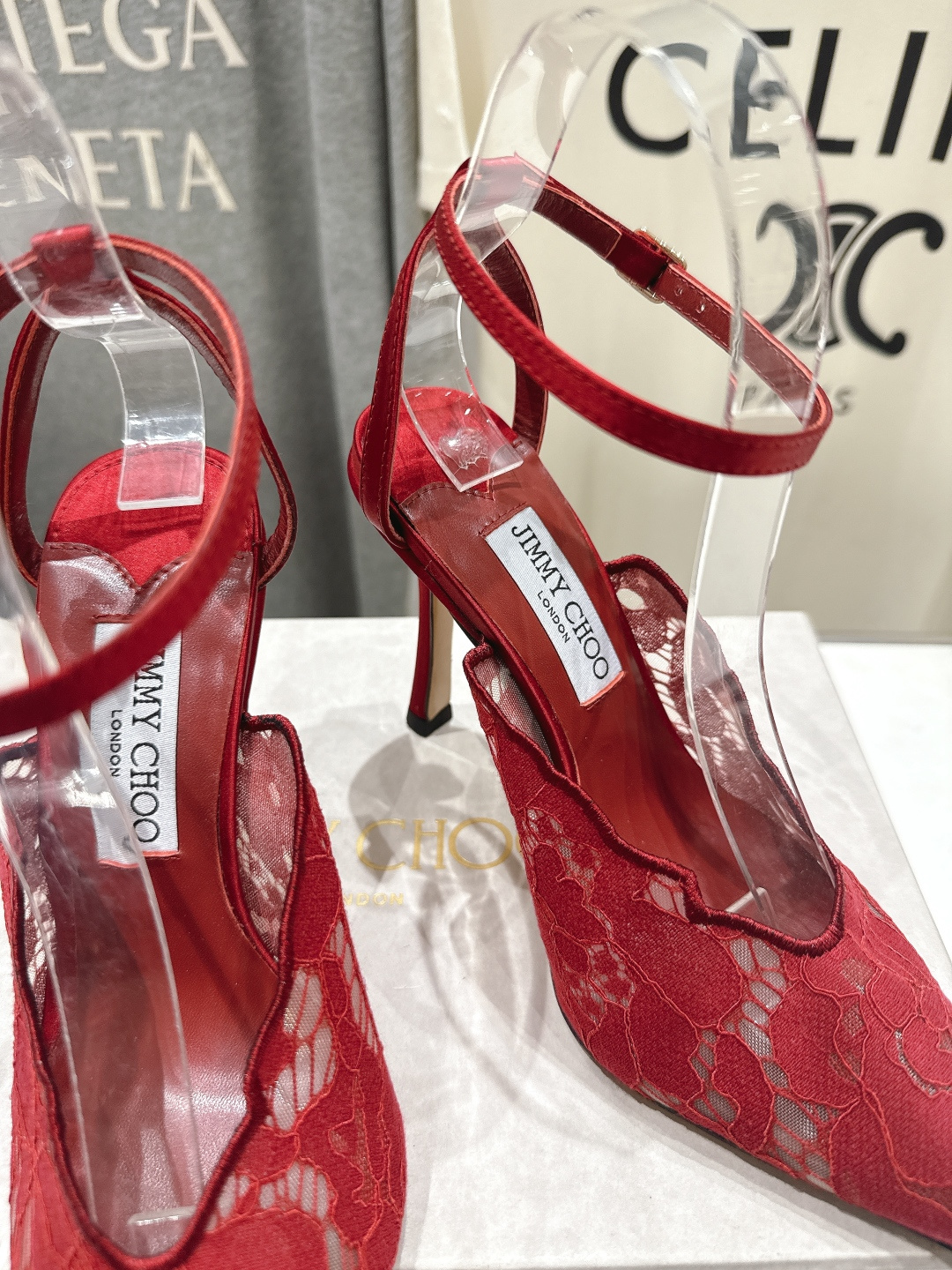 高版本出厂  JIMMY CHOO*｜JC/吉米周2026ss新款尖头蕾丝网纱高跟鞋凉鞋原版套楦，完美的
