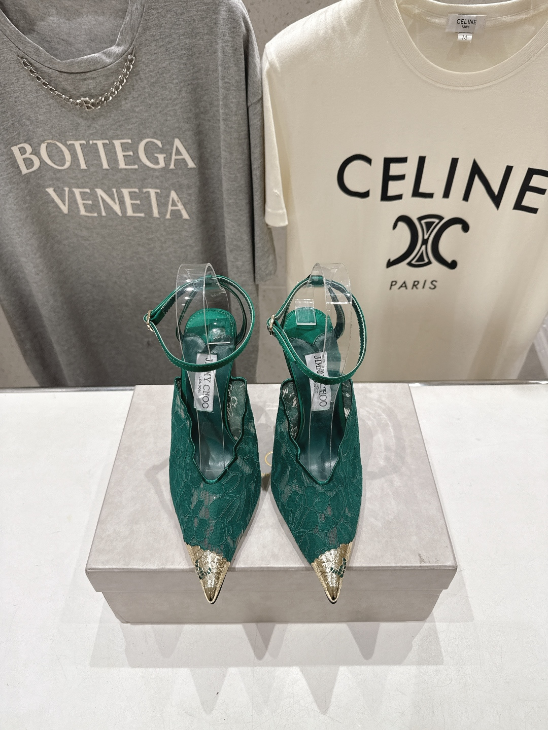 高版本出厂  JIMMY CHOO*｜JC/吉米周2026ss新款尖头蕾丝网纱高跟鞋凉鞋原版套楦，完美的