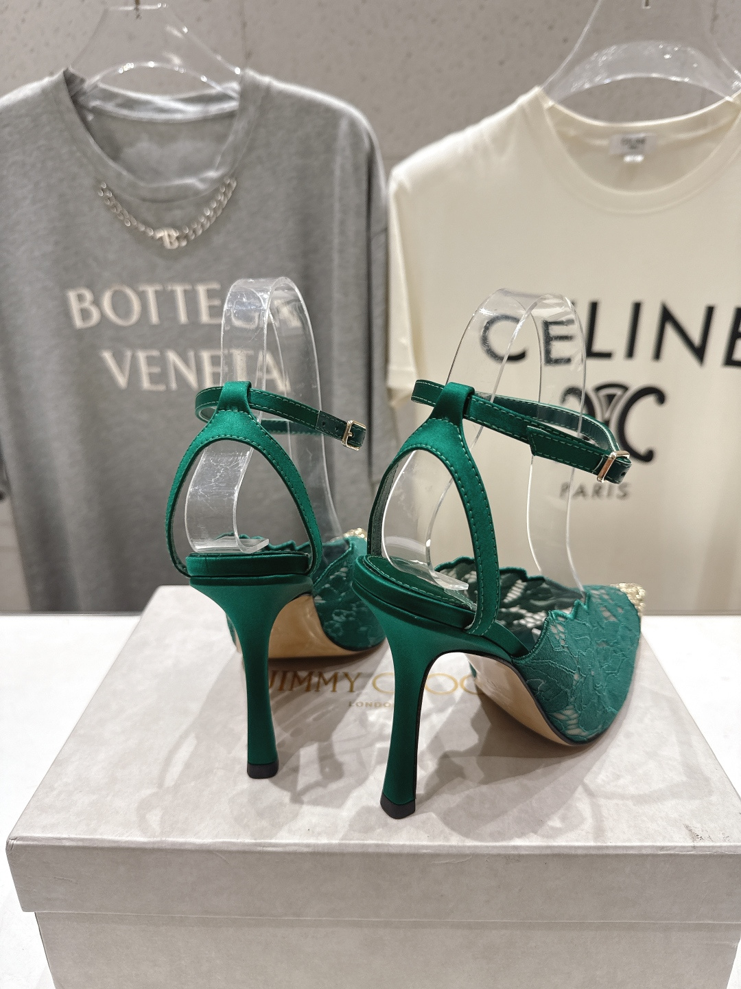 高版本出厂  JIMMY CHOO*｜JC/吉米周2026ss新款尖头蕾丝网纱高跟鞋凉鞋原版套楦，完美的