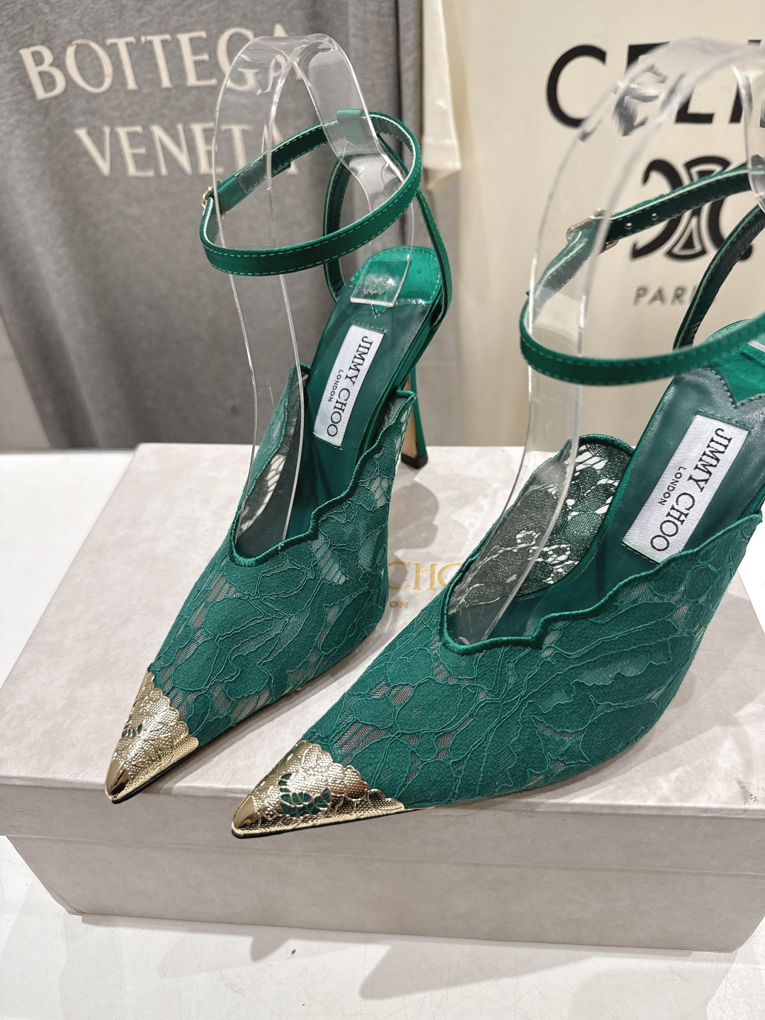 高版本出厂  JIMMY CHOO*｜JC/吉米周2026ss新款尖头蕾丝网纱高跟鞋凉鞋原版套楦，完美的