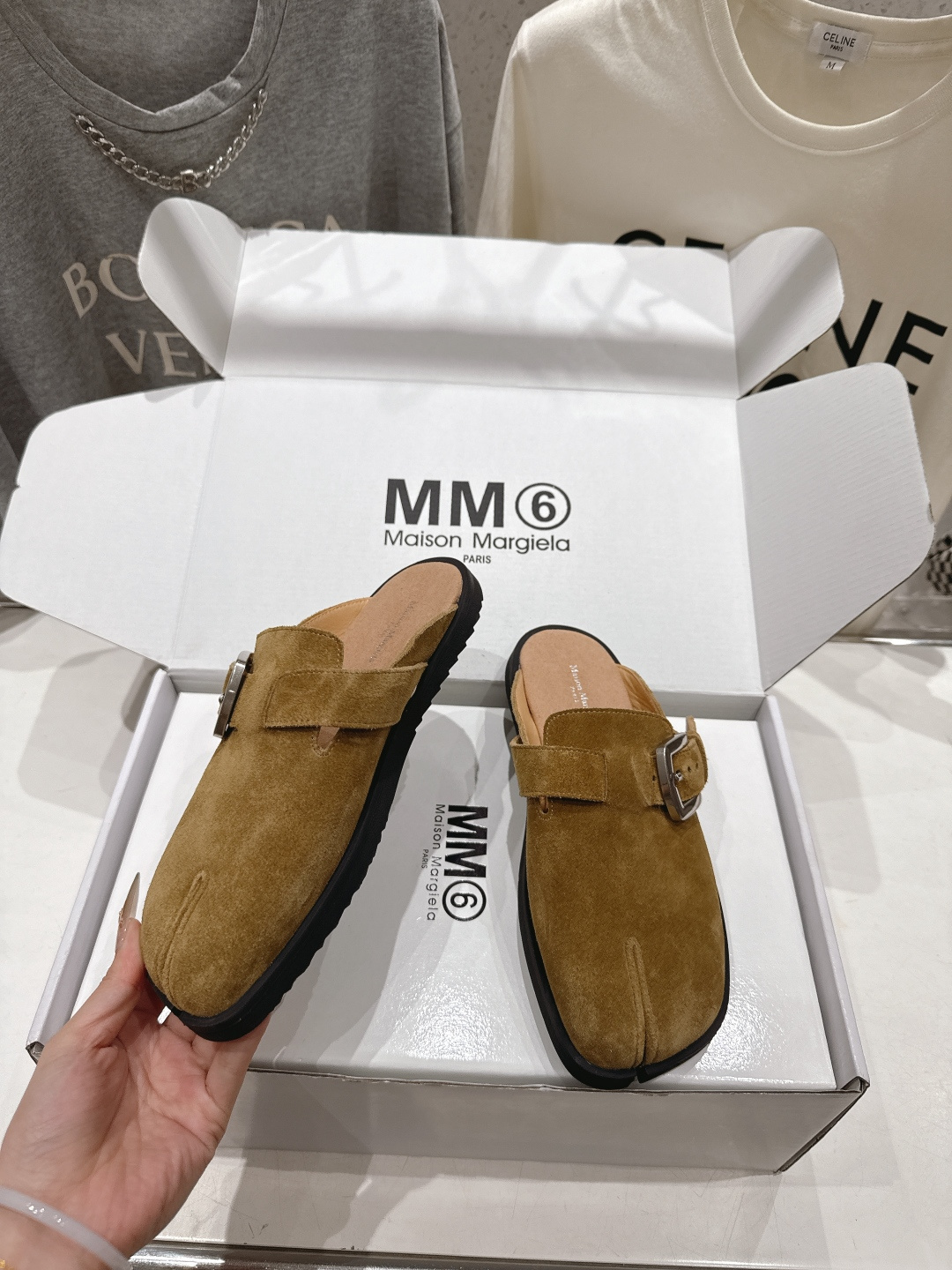 高版本出厂  Maison Margiela 马吉拉MM6新款平底分趾勃肯半包拖鞋2026独家新品首发 