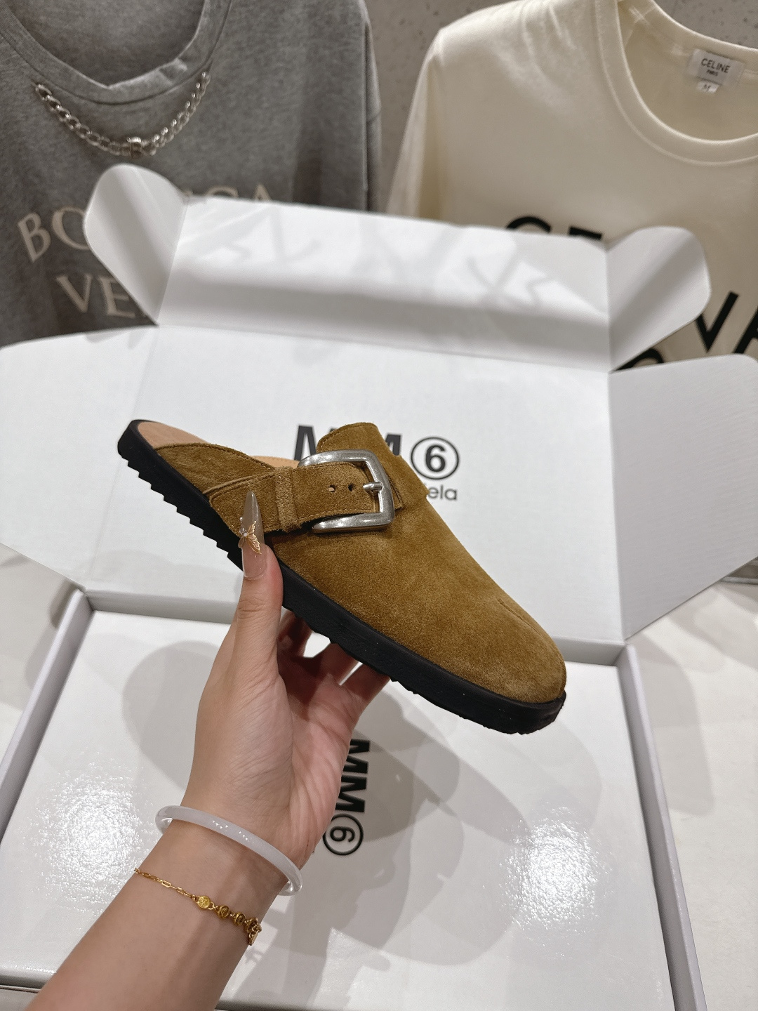 高版本出厂  Maison Margiela 马吉拉MM6新款平底分趾勃肯半包拖鞋2026独家新品首发 