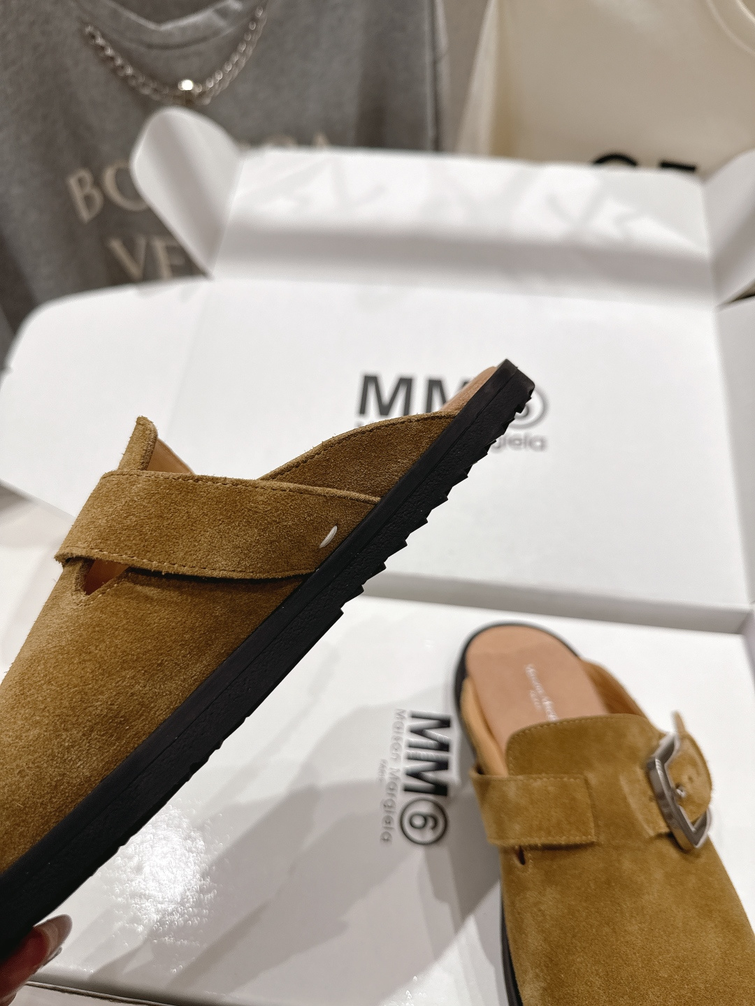高版本出厂  Maison Margiela 马吉拉MM6新款平底分趾勃肯半包拖鞋2026独家新品首发 