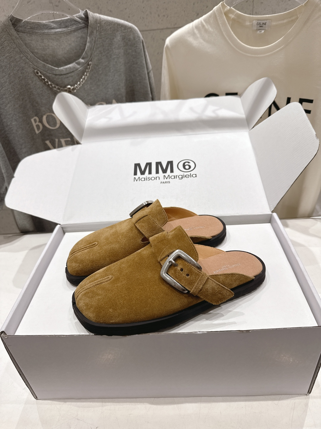 高版本出厂  Maison Margiela 马吉拉MM6新款平底分趾勃肯半包拖鞋2026独家新品首发 
