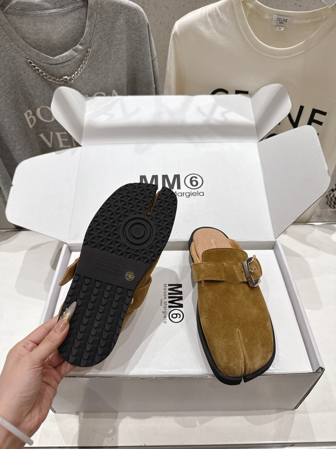 高版本出厂  Maison Margiela 马吉拉MM6新款平底分趾勃肯半包拖鞋2026独家新品首发 