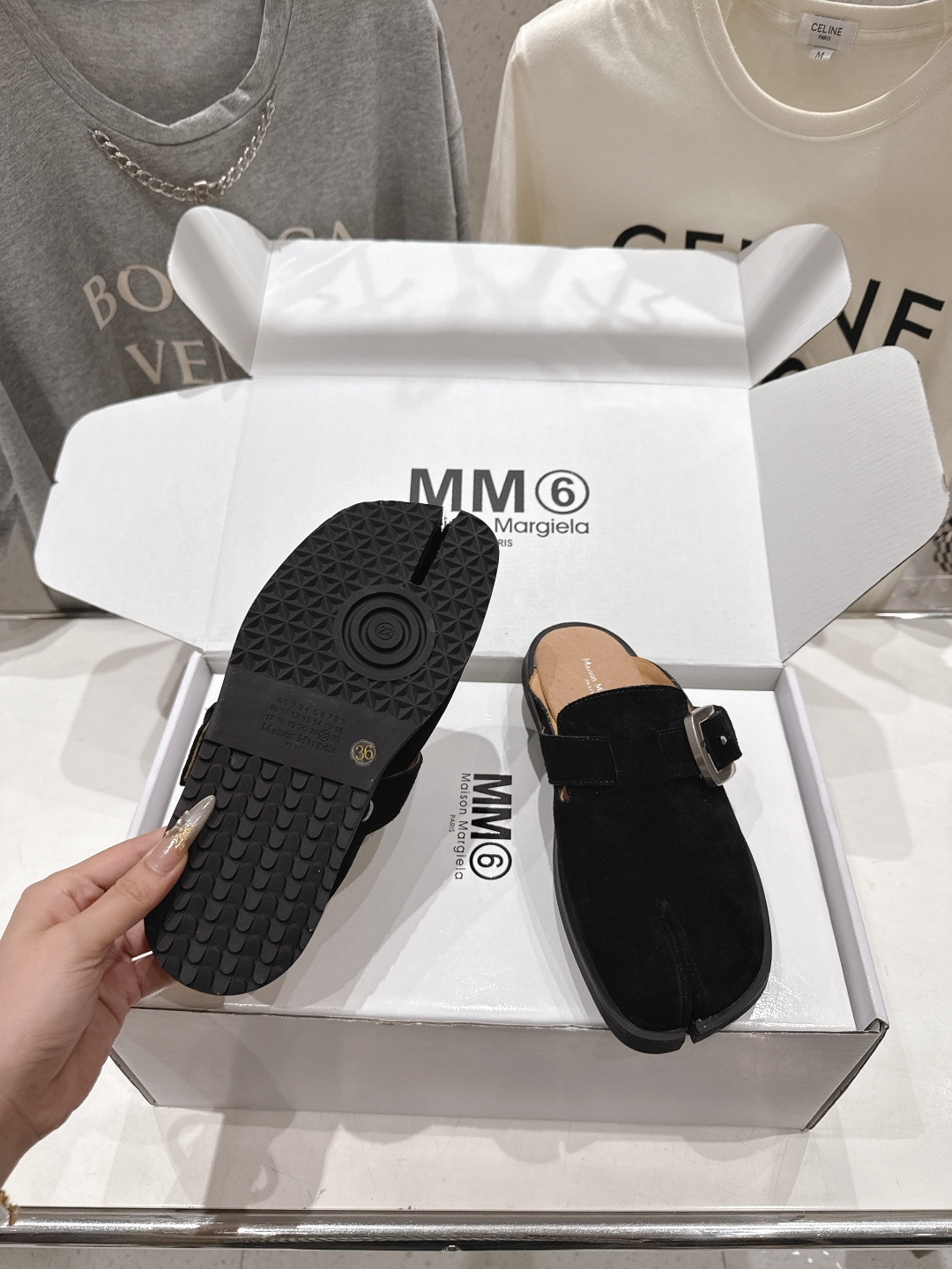 高版本出厂  Maison Margiela 马吉拉MM6新款平底分趾勃肯半包拖鞋2026独家新品首发 