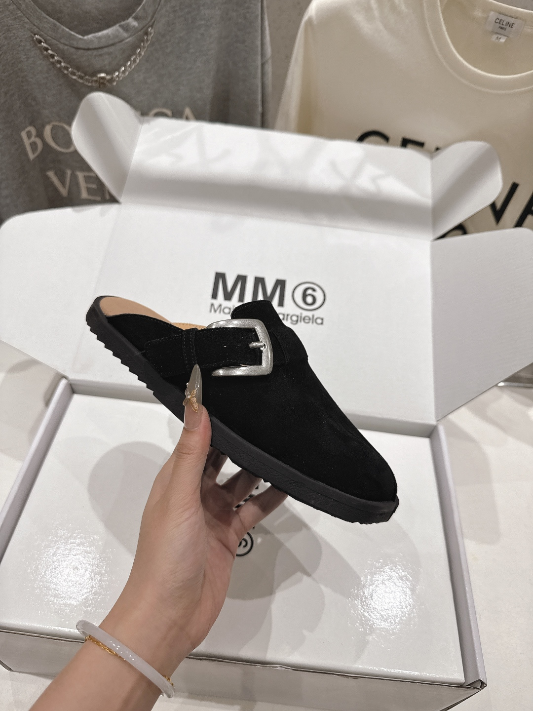 高版本出厂  Maison Margiela 马吉拉MM6新款平底分趾勃肯半包拖鞋2026独家新品首发 
