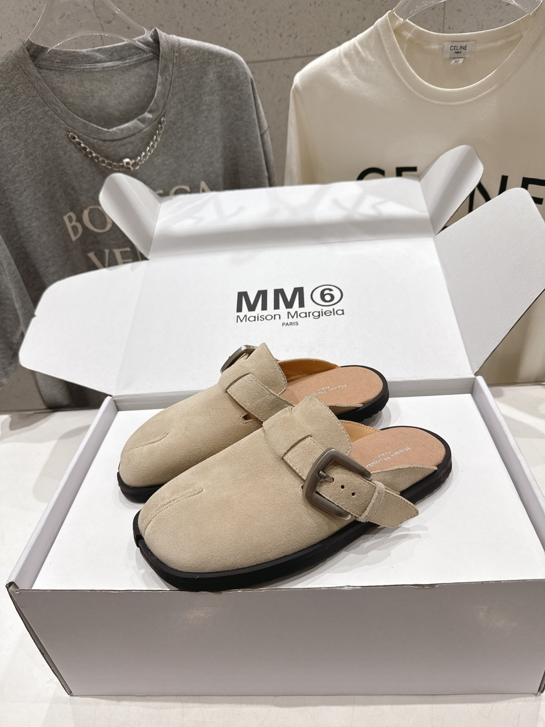 高版本出厂  Maison Margiela 马吉拉MM6新款平底分趾勃肯半包拖鞋2026独家新品首发 