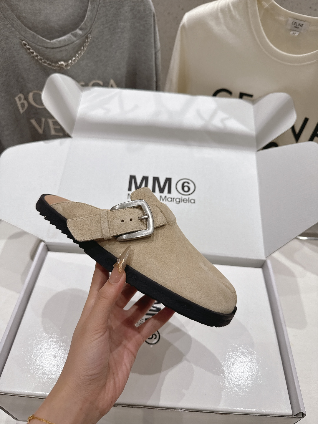 高版本出厂  Maison Margiela 马吉拉MM6新款平底分趾勃肯半包拖鞋2026独家新品首发 