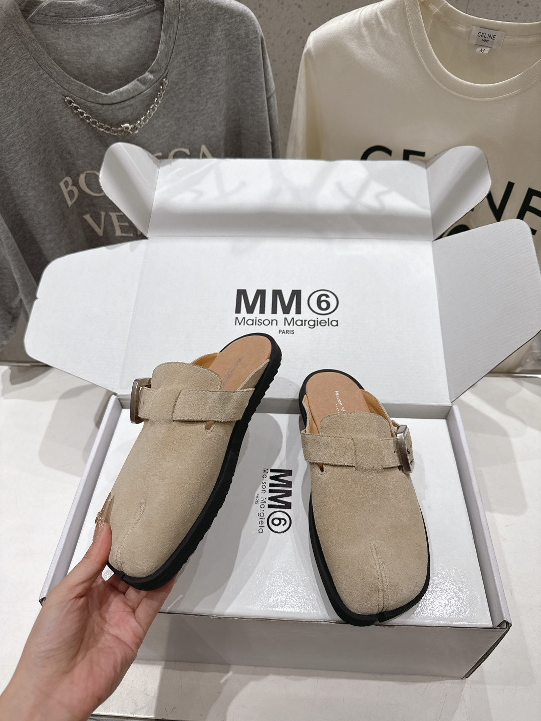 高版本出厂  Maison Margiela 马吉拉MM6新款平底分趾勃肯半包拖鞋2026独家新品首发 