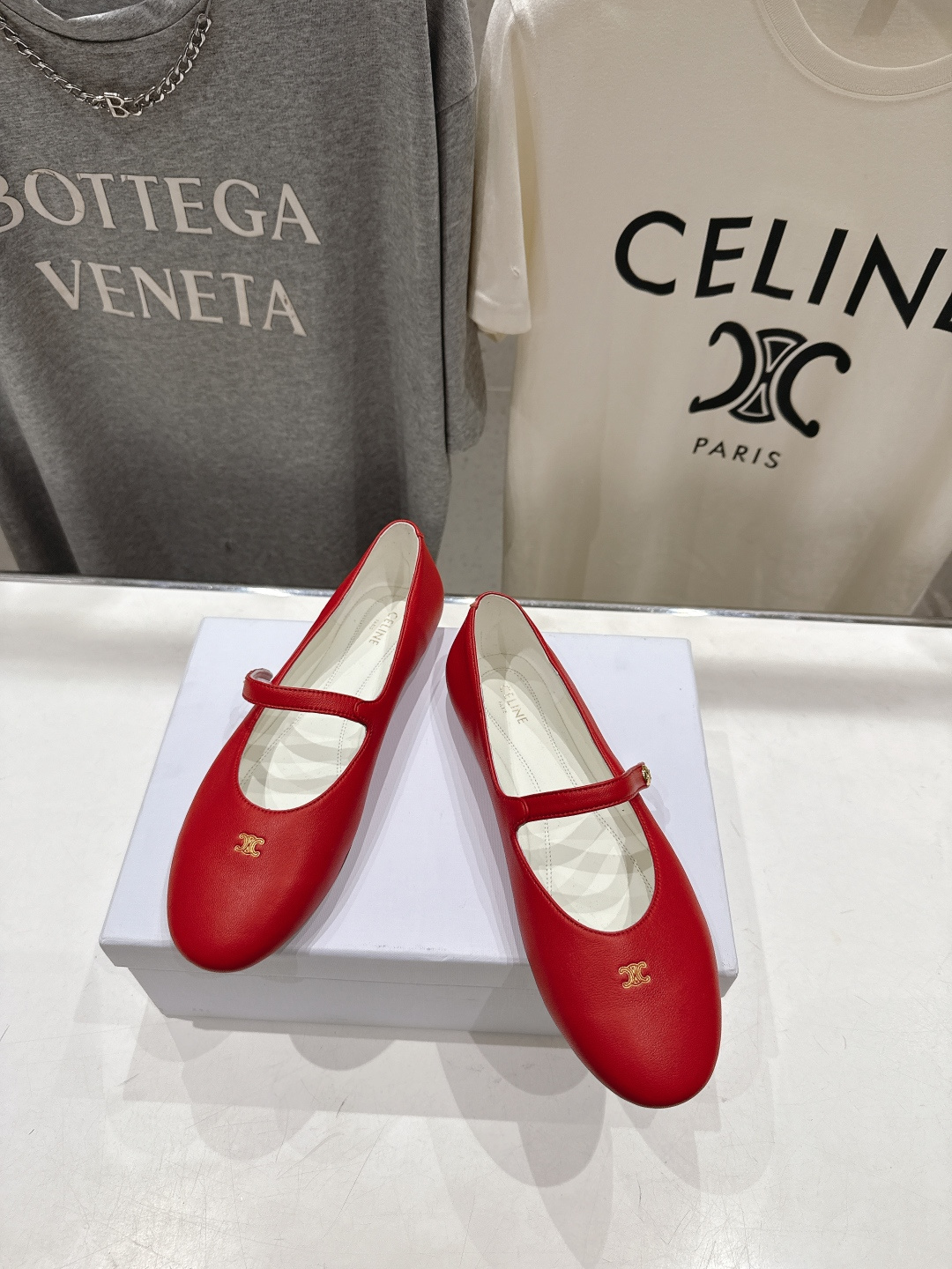 高版本出厂  CELINE*赛琳F035 2026ss思琳新款玛丽珍平底鞋乐福鞋单鞋网红爆款来袭！各大网