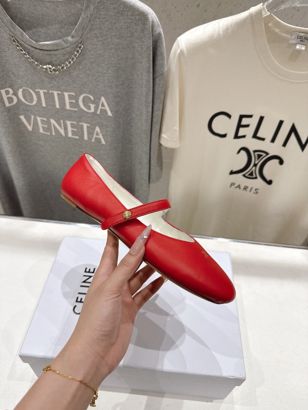 高版本出厂  CELINE*赛琳F035 2026ss思琳新款玛丽珍平底鞋乐福鞋单鞋网红爆款来袭！各大网