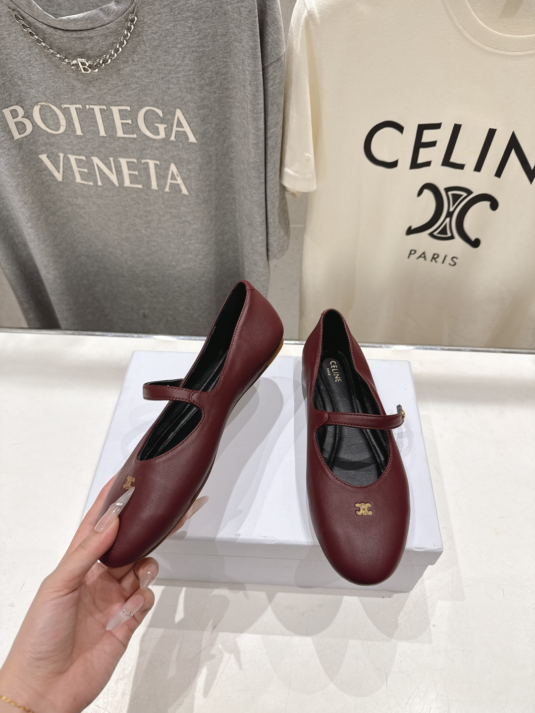 高版本出厂  CELINE*赛琳F035 2026ss思琳新款玛丽珍平底鞋乐福鞋单鞋网红爆款来袭！各大网