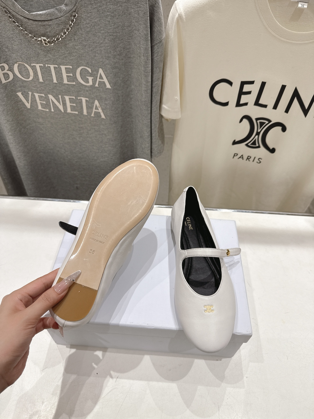 高版本出厂  CELINE*赛琳F035 2026ss思琳新款玛丽珍平底鞋乐福鞋单鞋网红爆款来袭！各大网