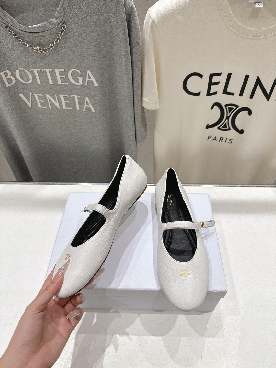 高版本出厂  CELINE*赛琳F035 2026ss思琳新款玛丽珍平底鞋乐福鞋单鞋网红爆款来袭！各大网