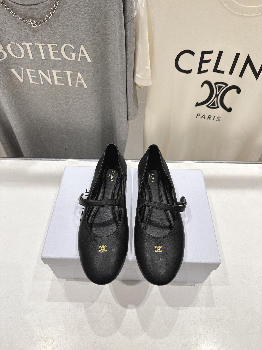 高版本出厂  CELINE*赛琳F035 2026ss思琳新款玛丽珍平底鞋乐福鞋单鞋网红爆款来袭！各大网