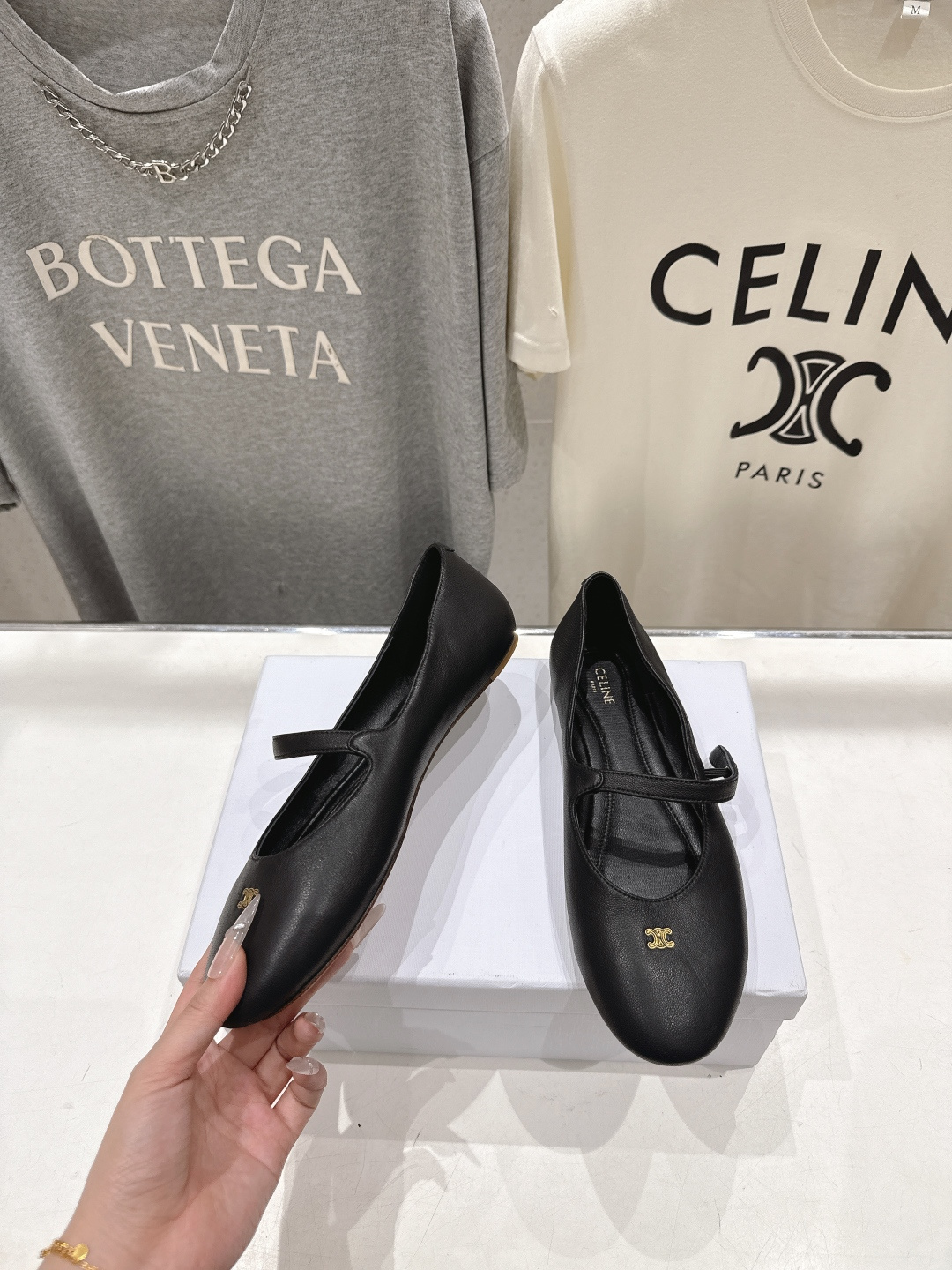 高版本出厂  CELINE*赛琳F035 2026ss思琳新款玛丽珍平底鞋乐福鞋单鞋网红爆款来袭！各大网